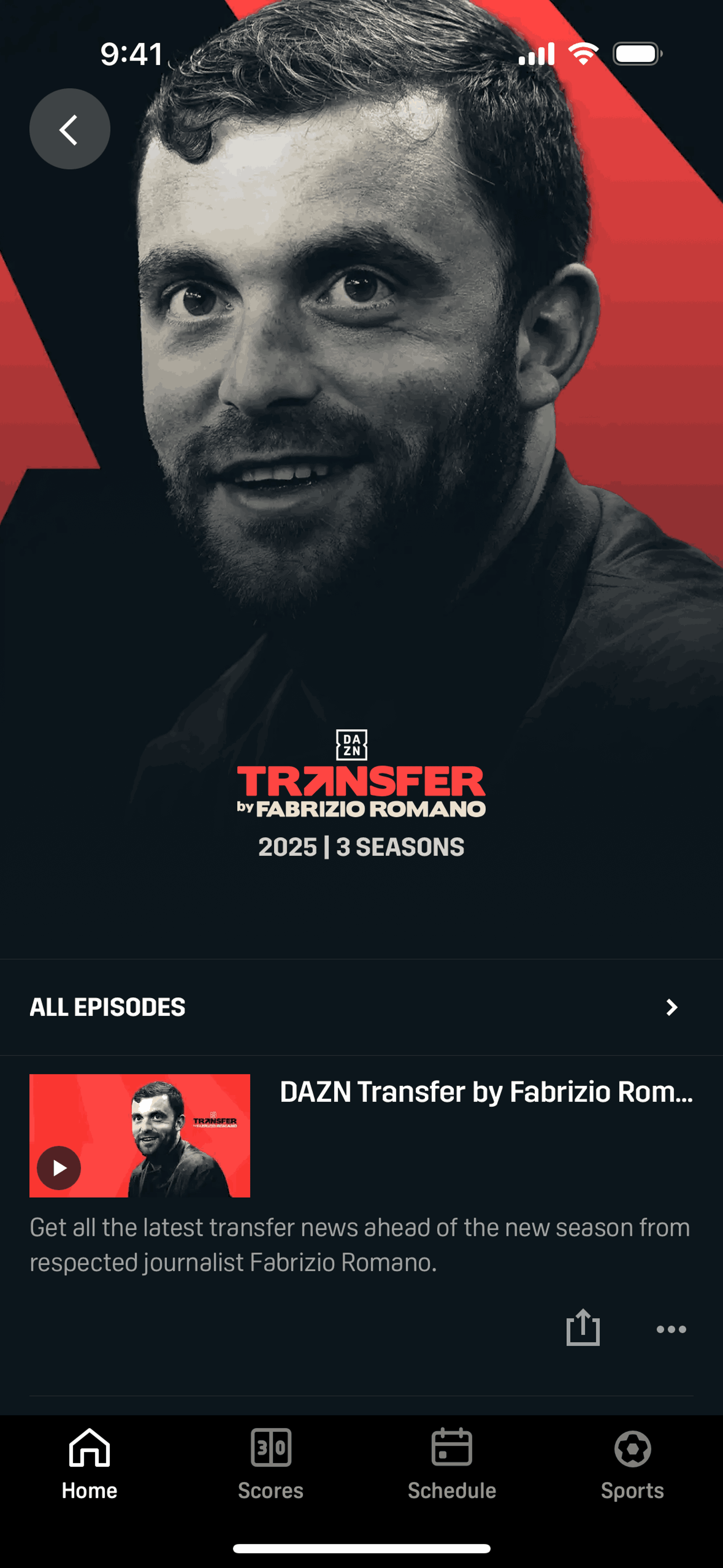 DAZN iOS Sports interface screenshot 4