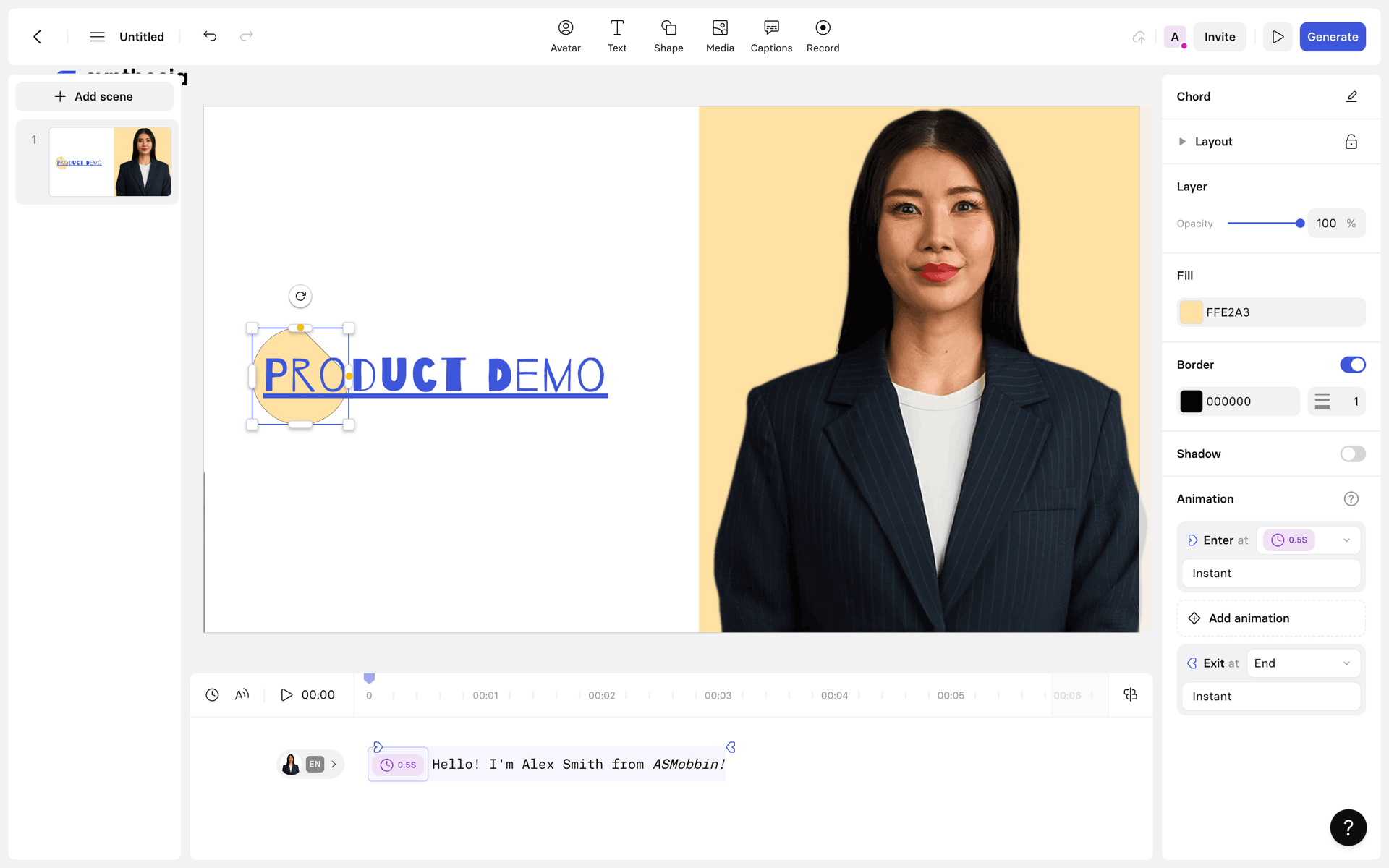 Synthesia Web Photo & Video interface screenshot 10