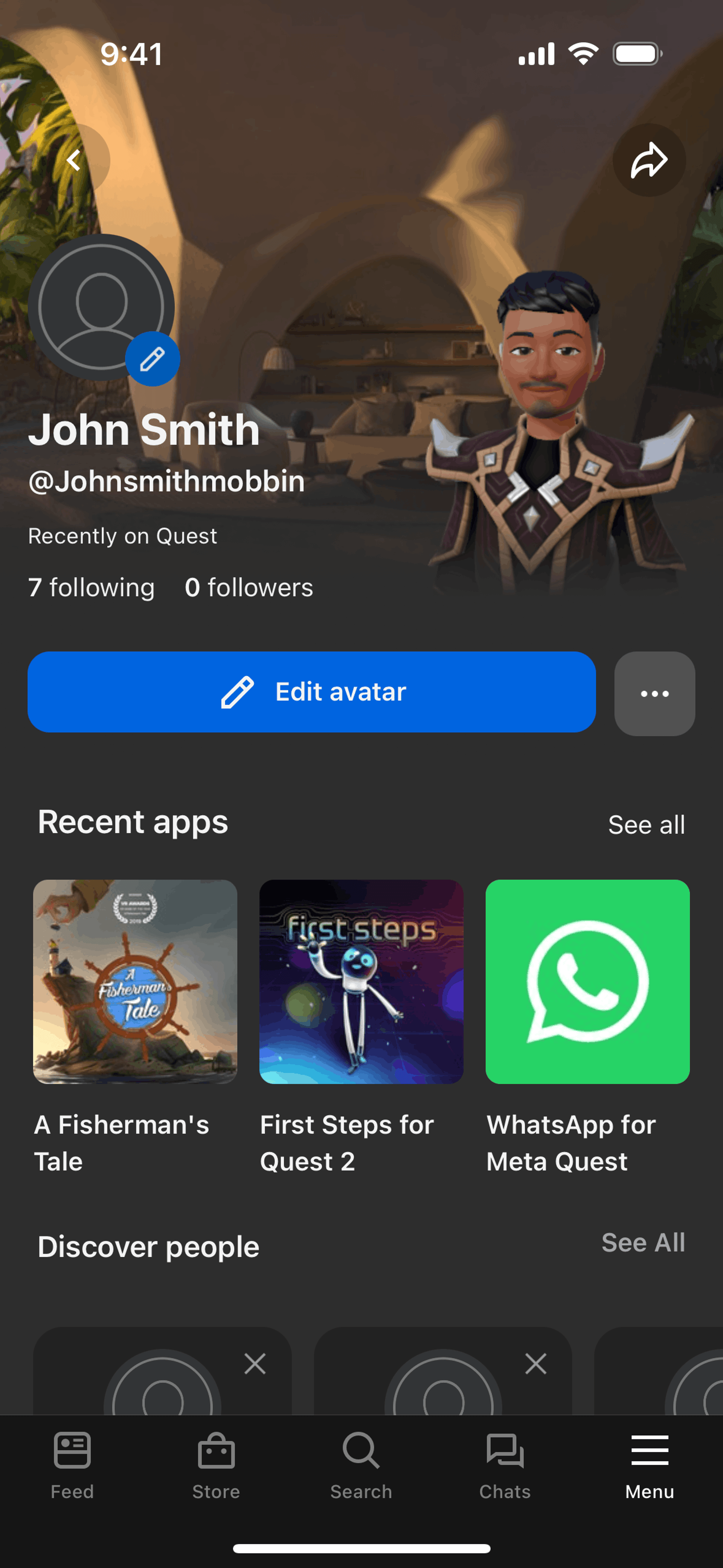 Meta Quest iOS Entertainment interface screenshot 3