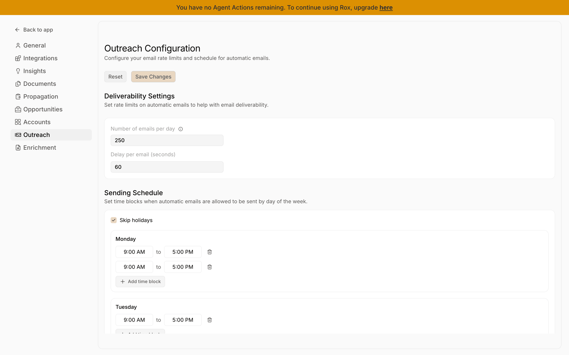 Rox Web Business interface screenshot 7