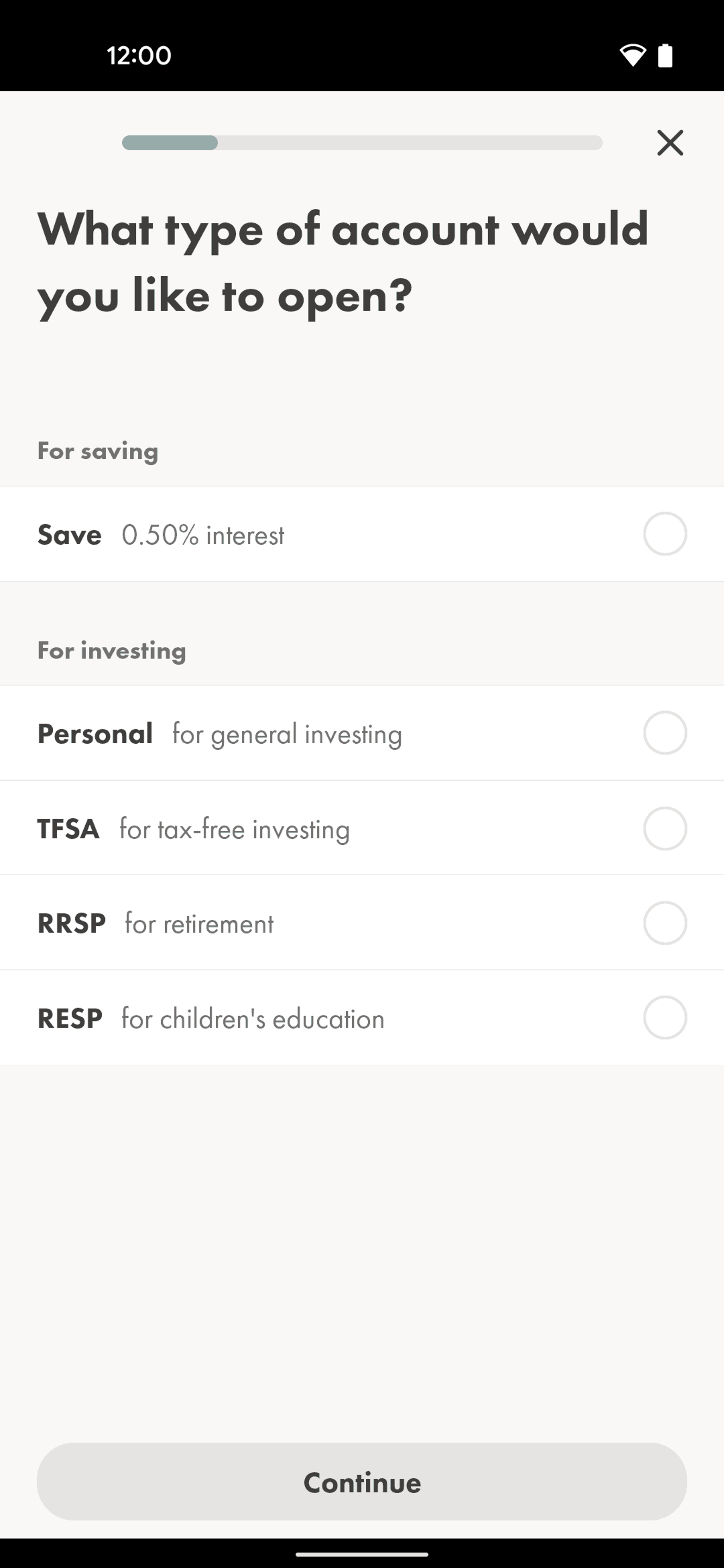 Wealthsimple Invest Android Finance interface screenshot 12