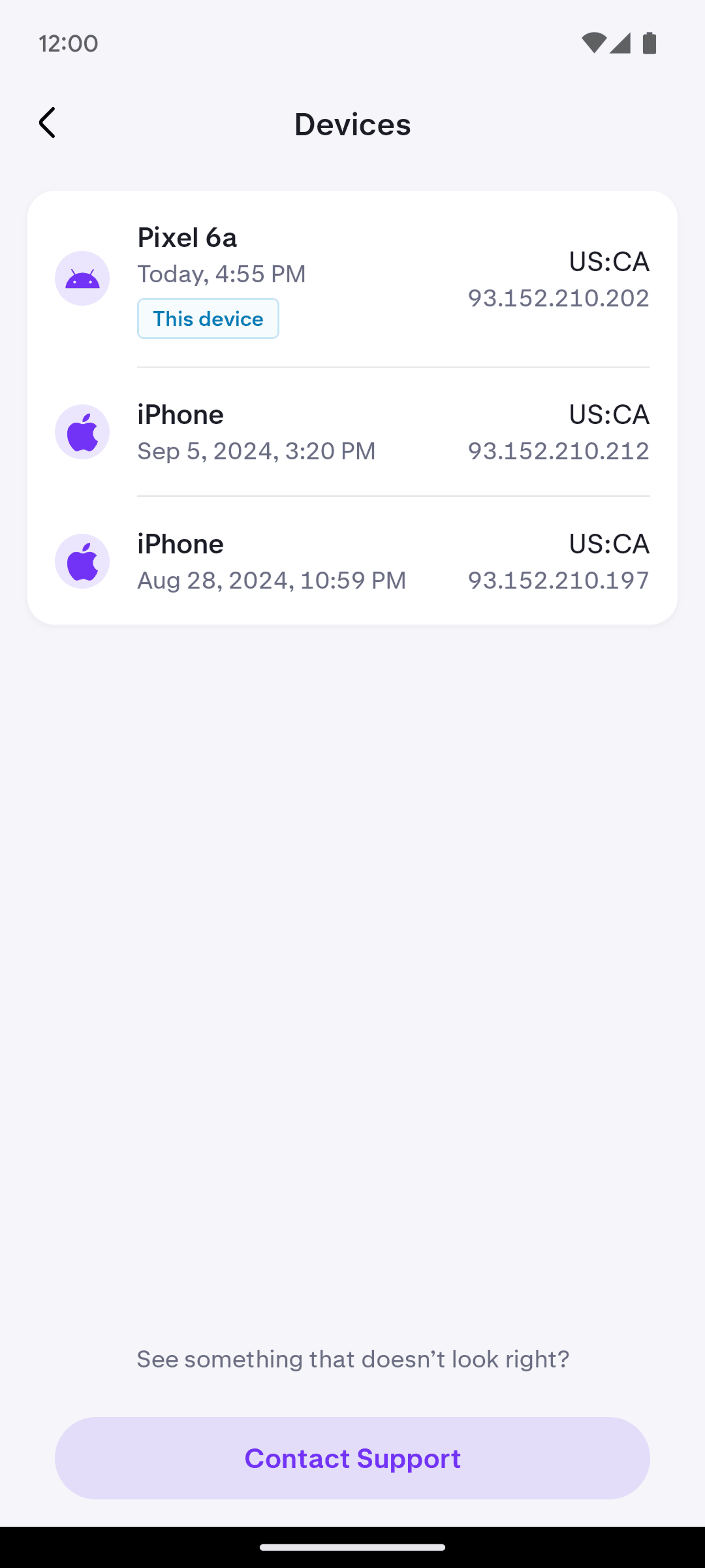 Kraken Android Finance interface screenshot 19