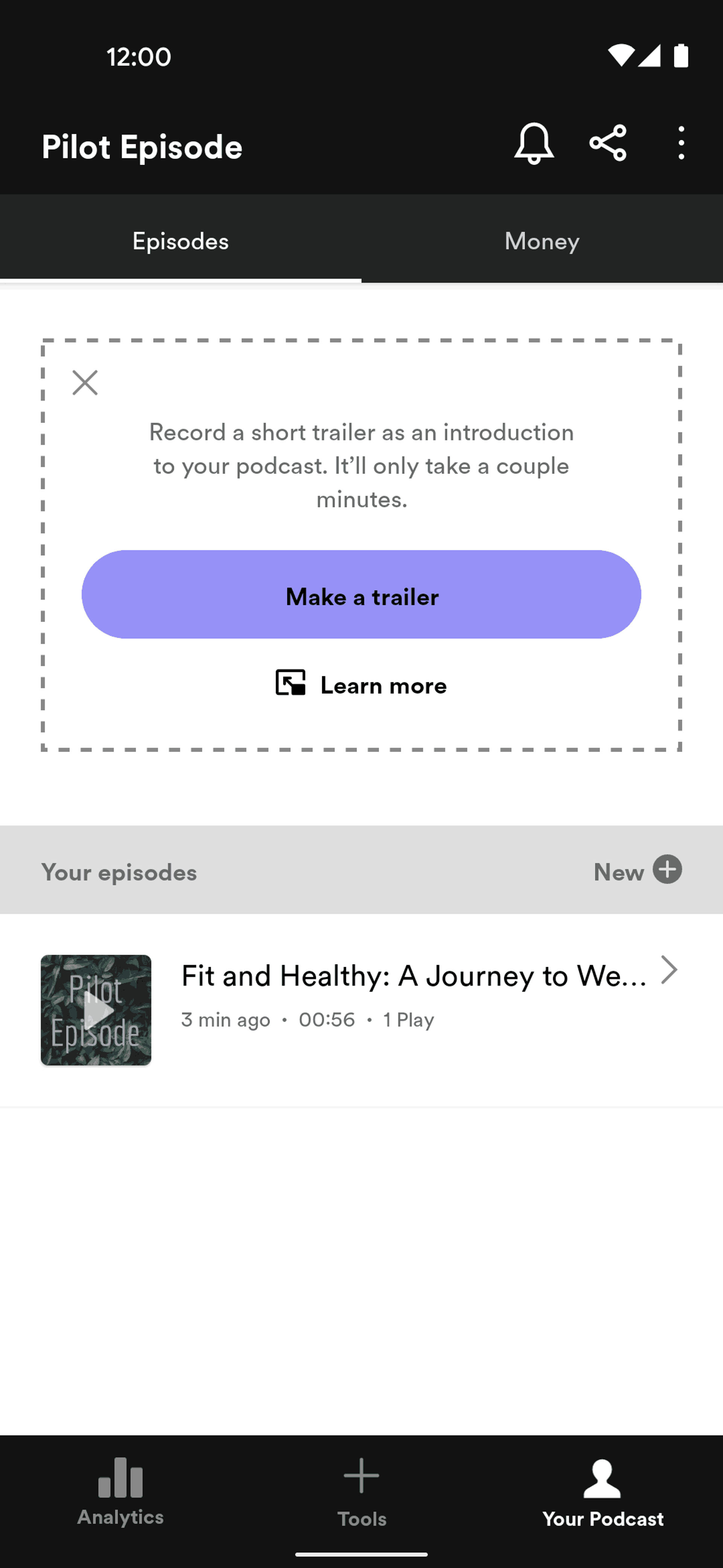 Spotify for Podcasters Android Business interface screenshot 5