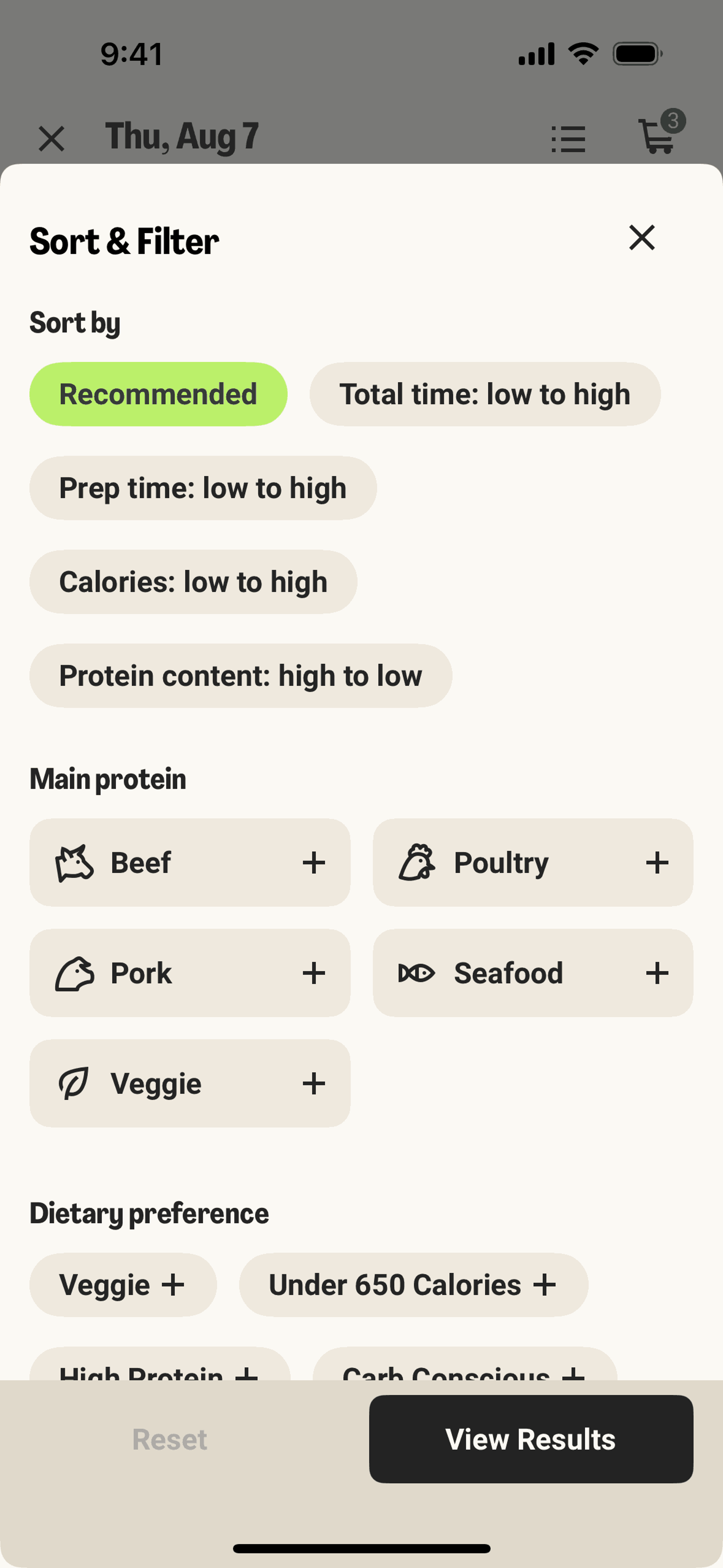 HelloFresh iOS Food & Drink interface screenshot 3