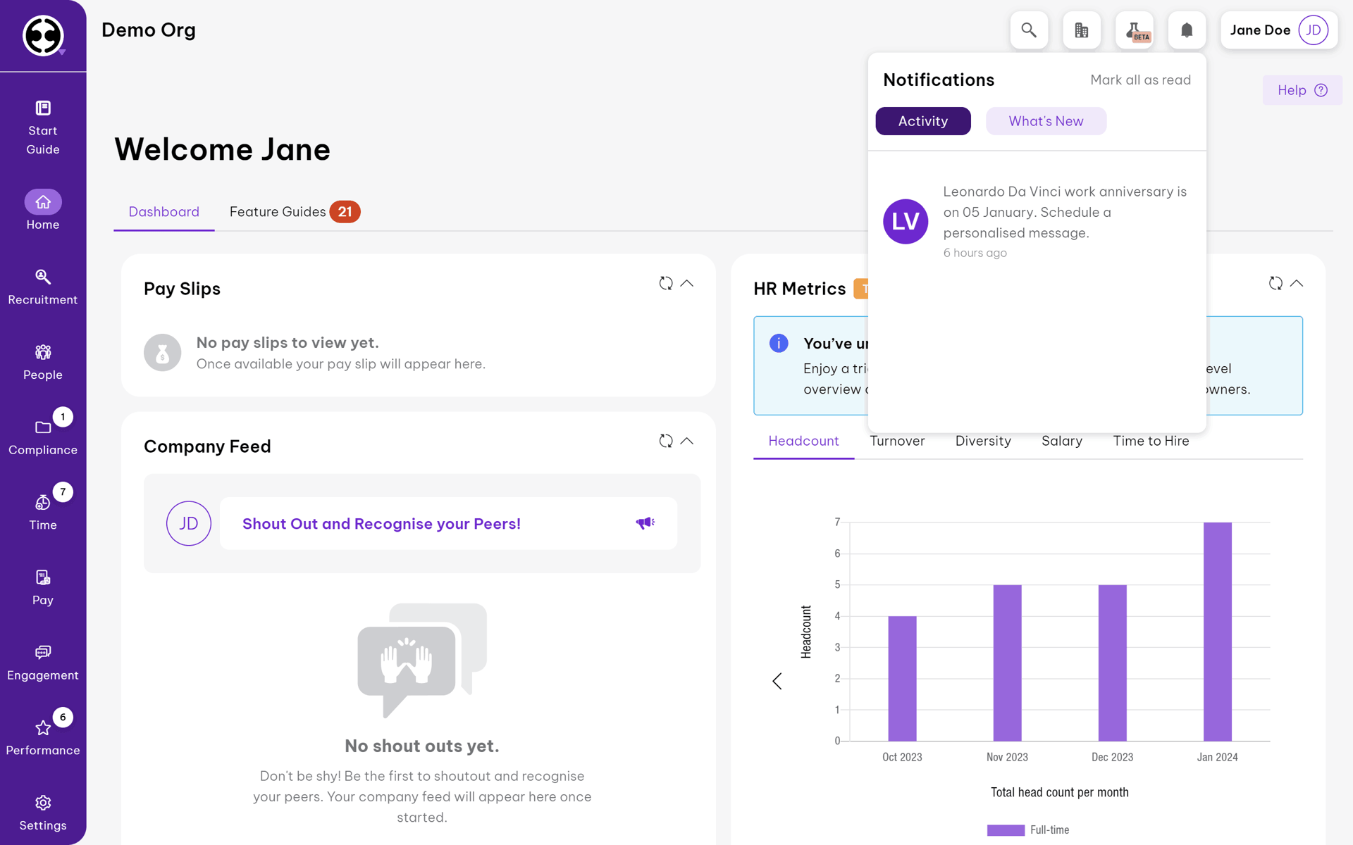 Employment Hero Web Business interface screenshot 11