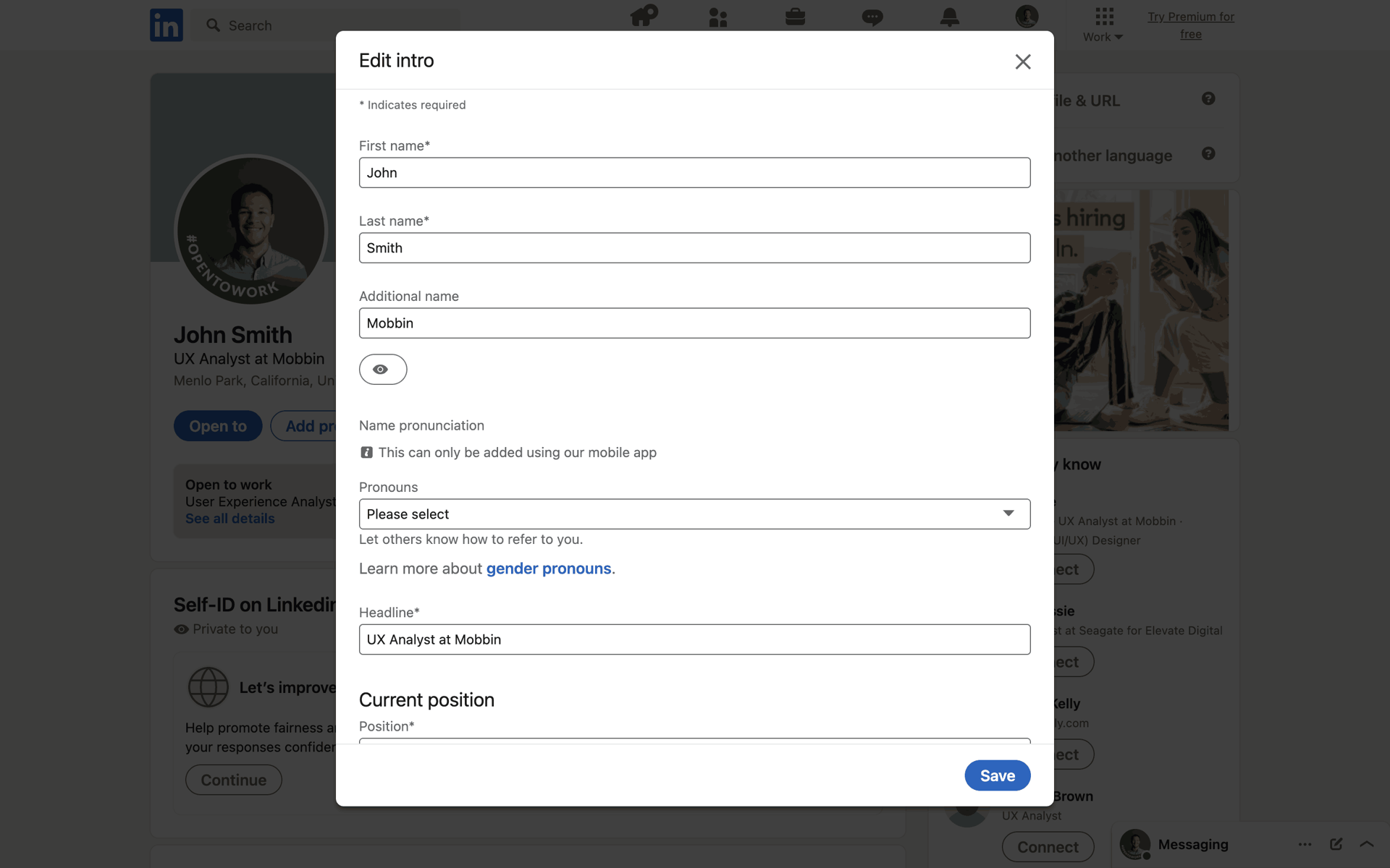 LinkedIn Web Business interface screenshot 23