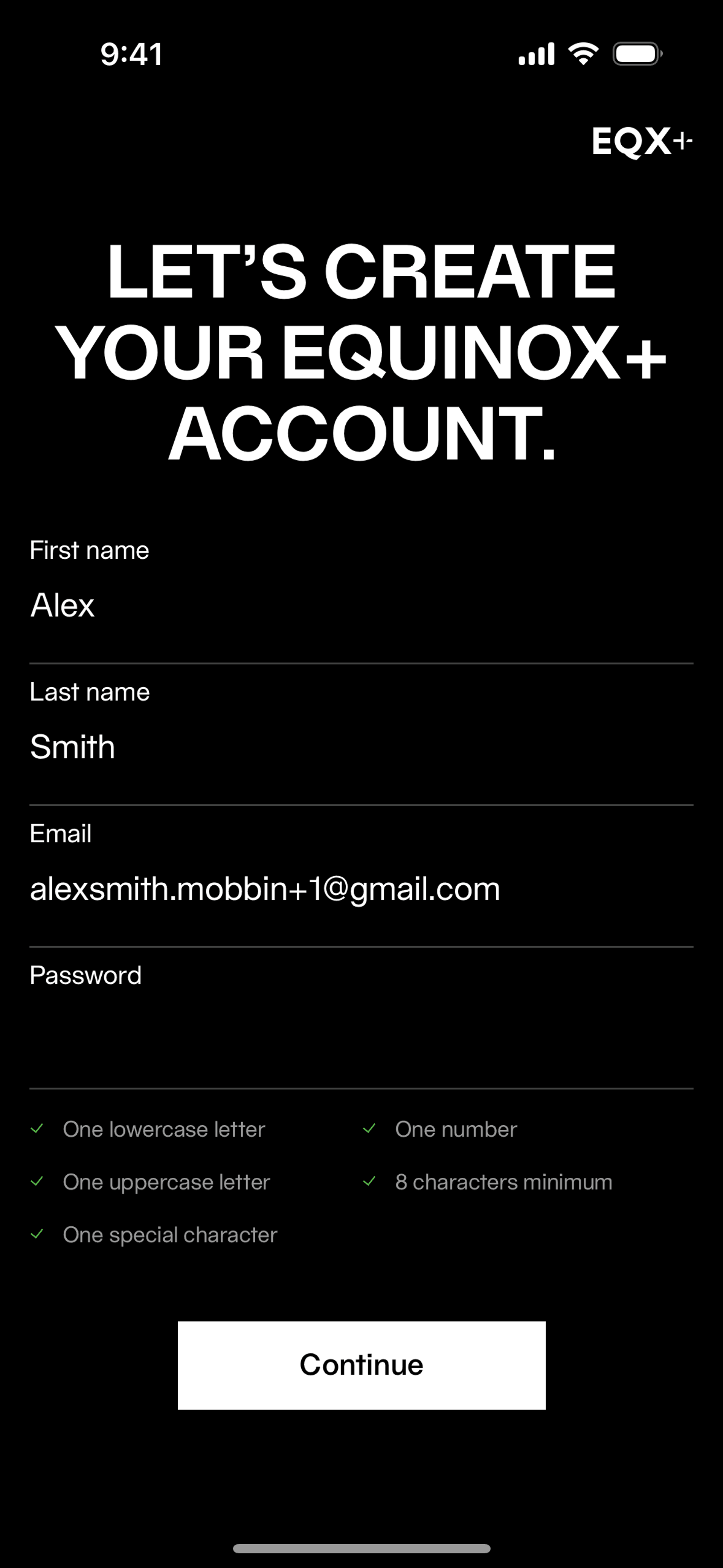 Equinox+ iOS Health & Fitness interface screenshot 8