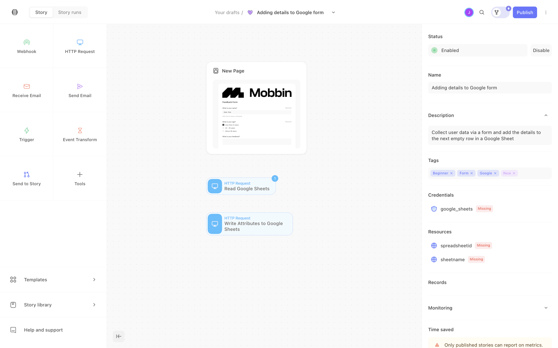Tines Web Collaboration interface screenshot 20