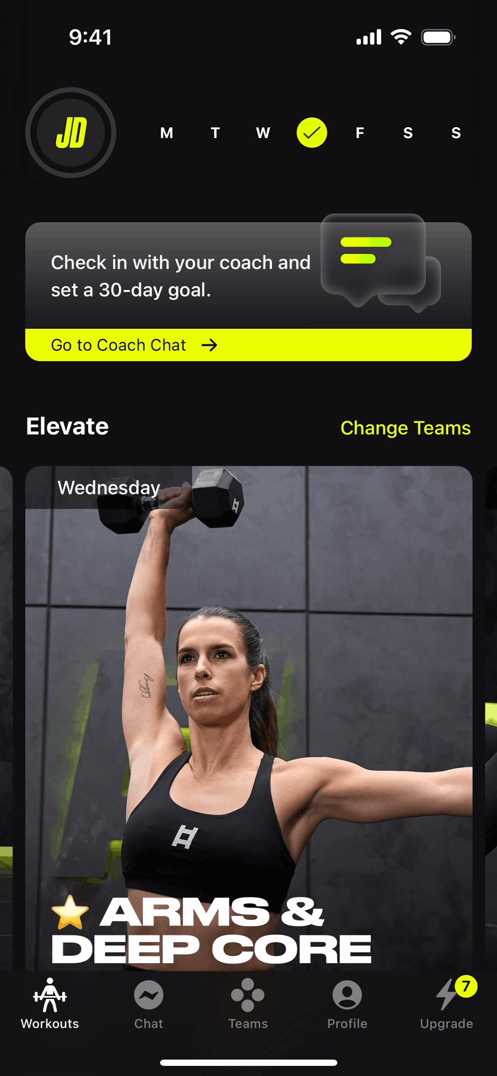 Ladder iOS Health & Fitness interface screenshot 2