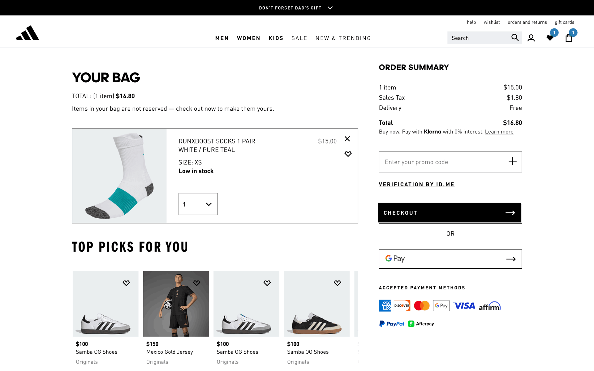 adidas Web Sports interface screenshot 14