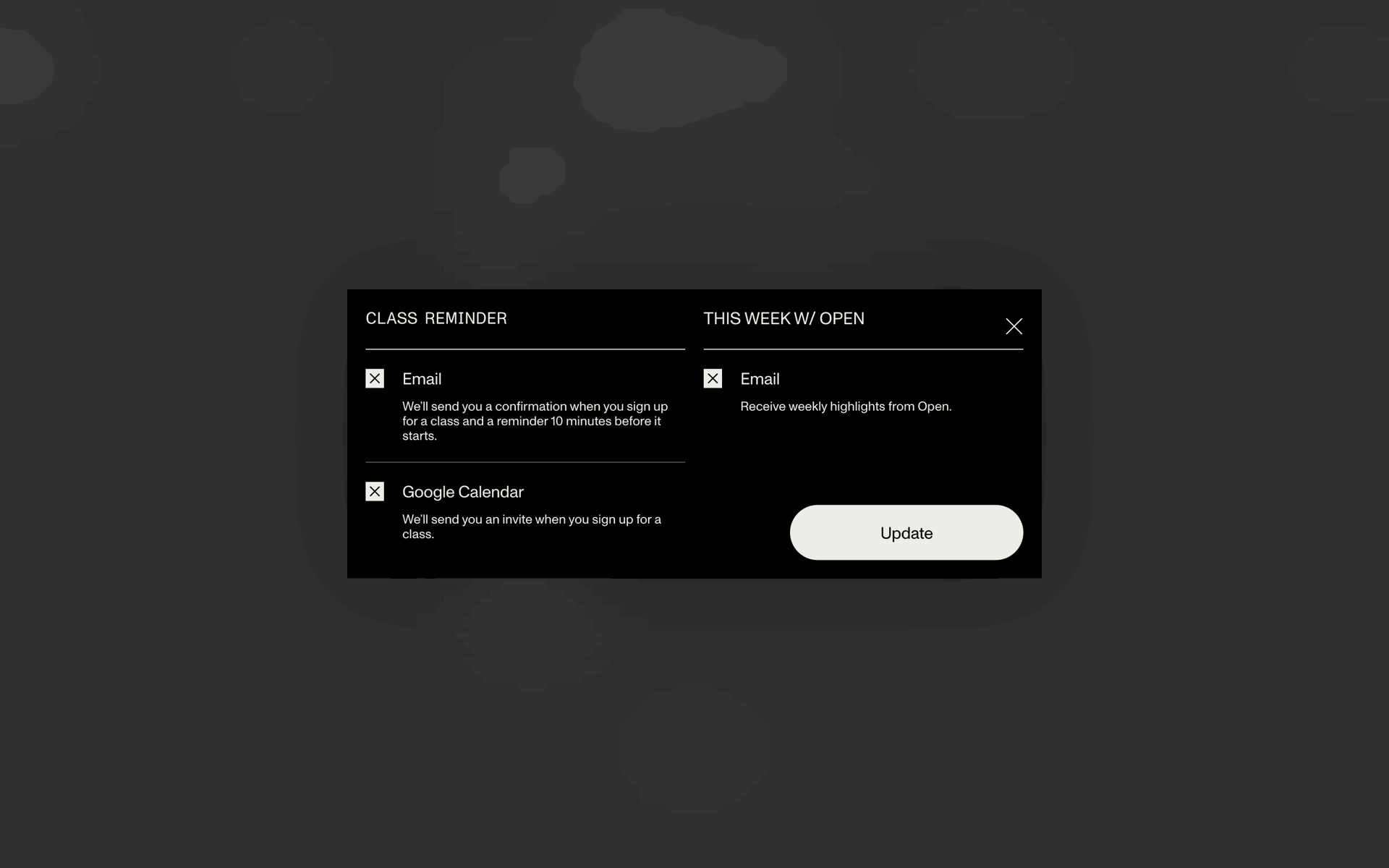 Open Web Health & Fitness interface screenshot 5