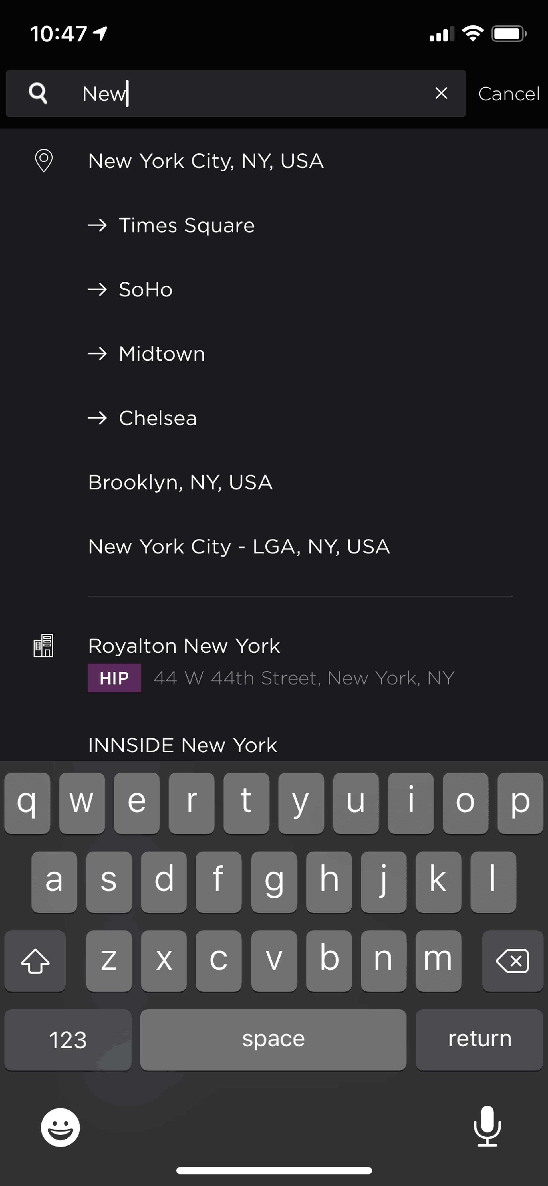 HotelTonight iOS Travel & Transportation interface screenshot 4