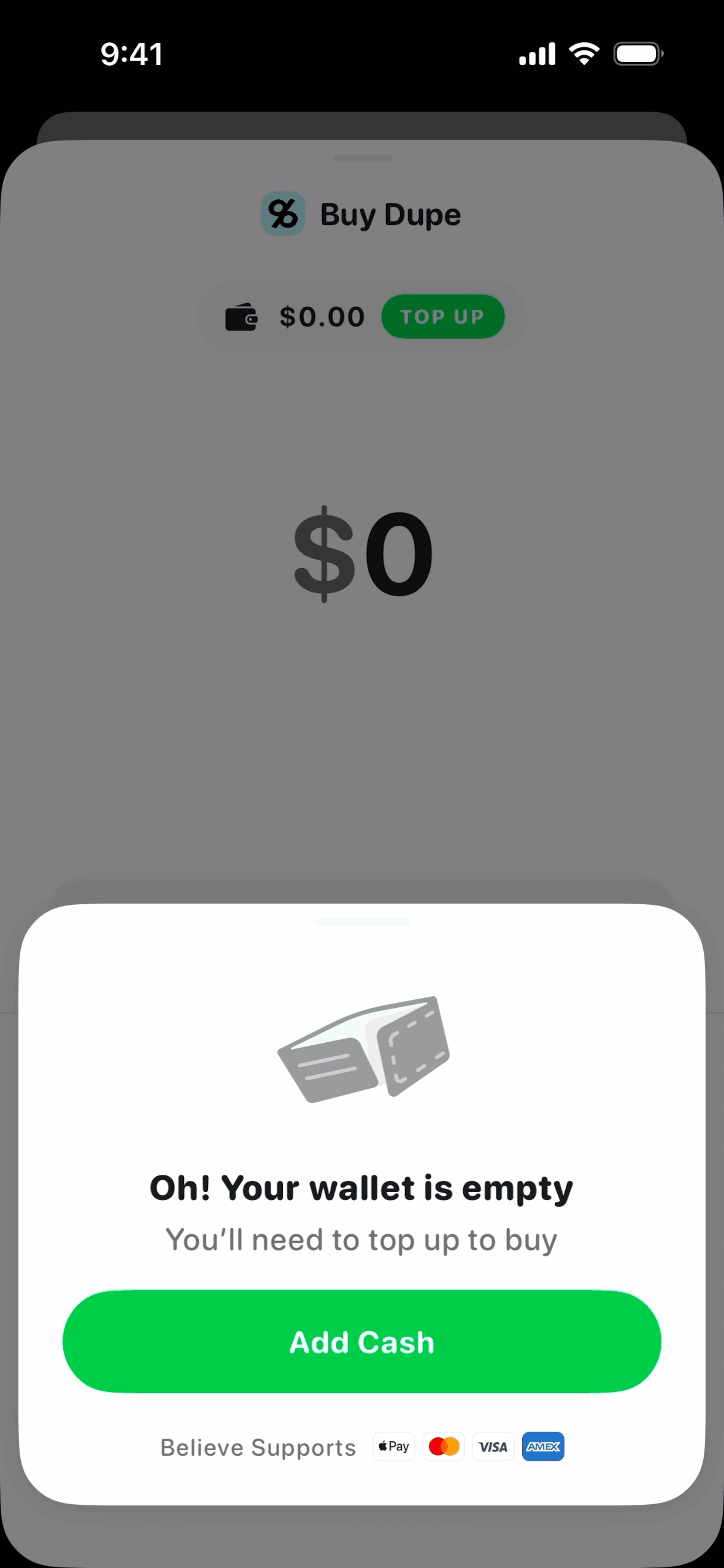 Believe iOS Finance interface screenshot 5
