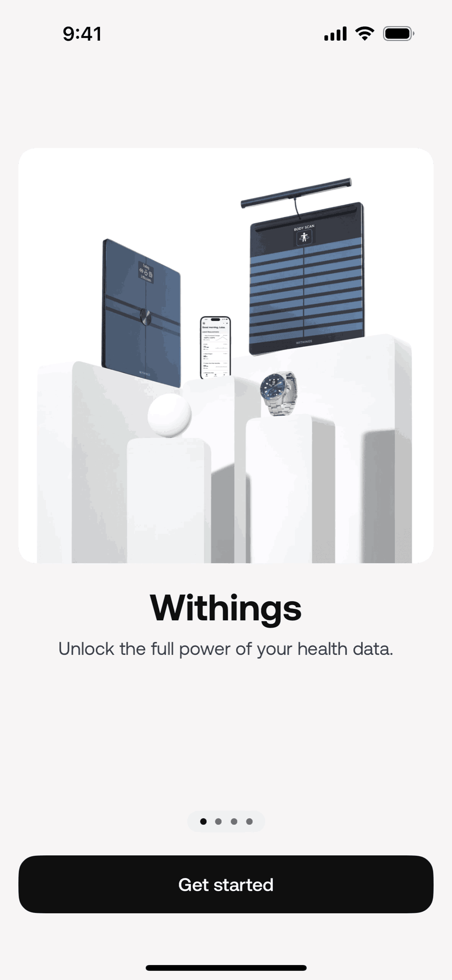 Withings Health Mate iOS Health & Fitness interface screenshot 1