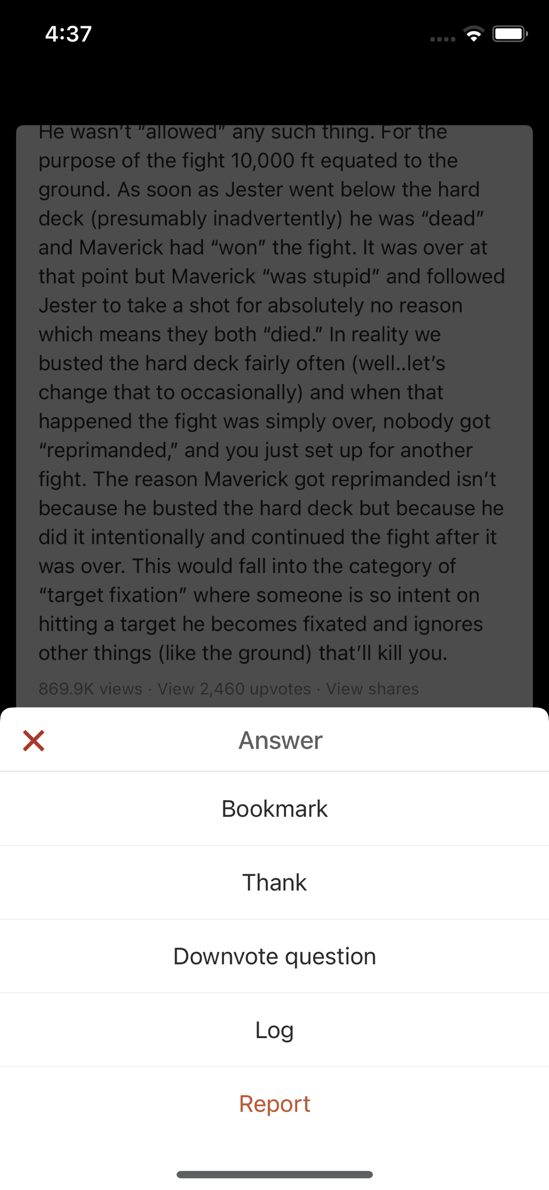 Quora iOS Social Networking interface screenshot 22