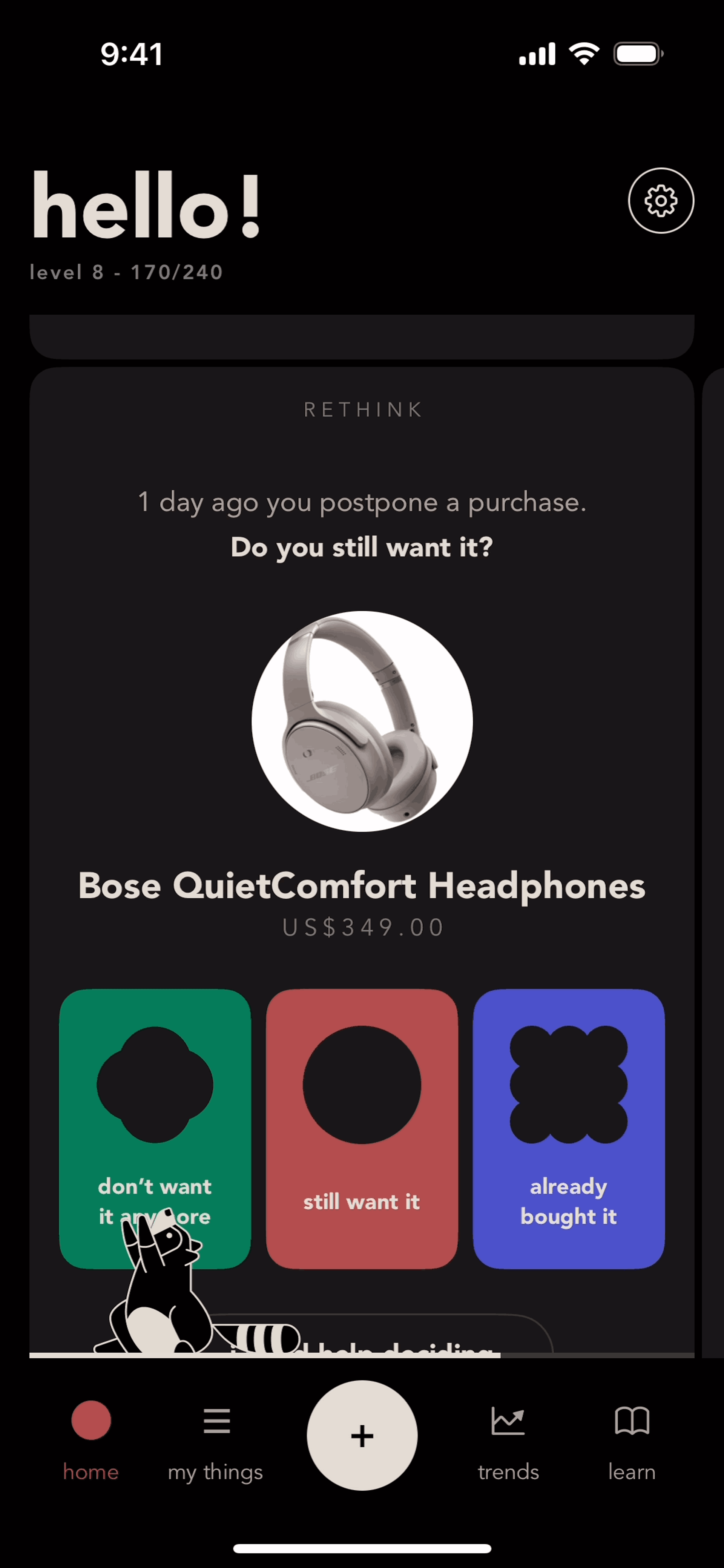 bless. iOS Health & Fitness interface screenshot 14