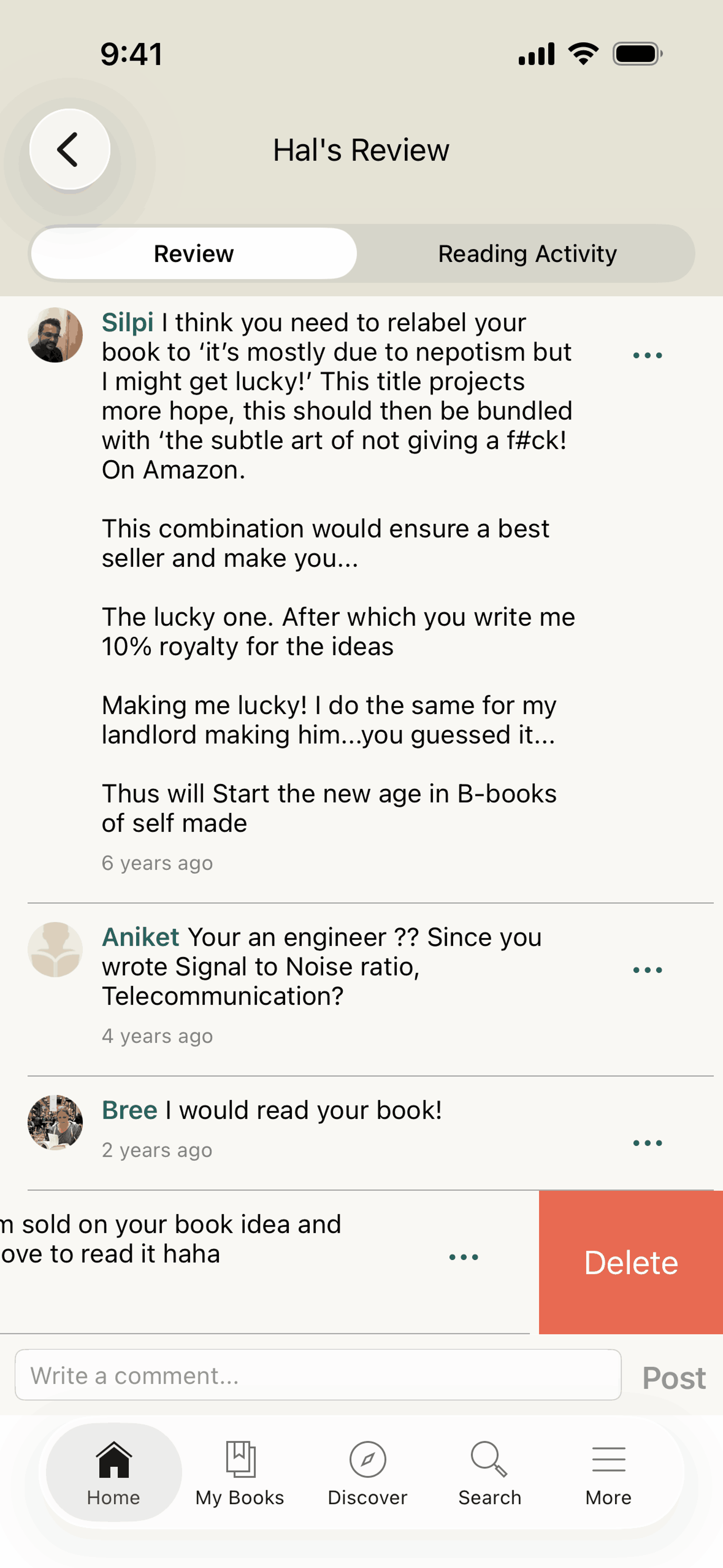Goodreads iOS Education interface screenshot 24