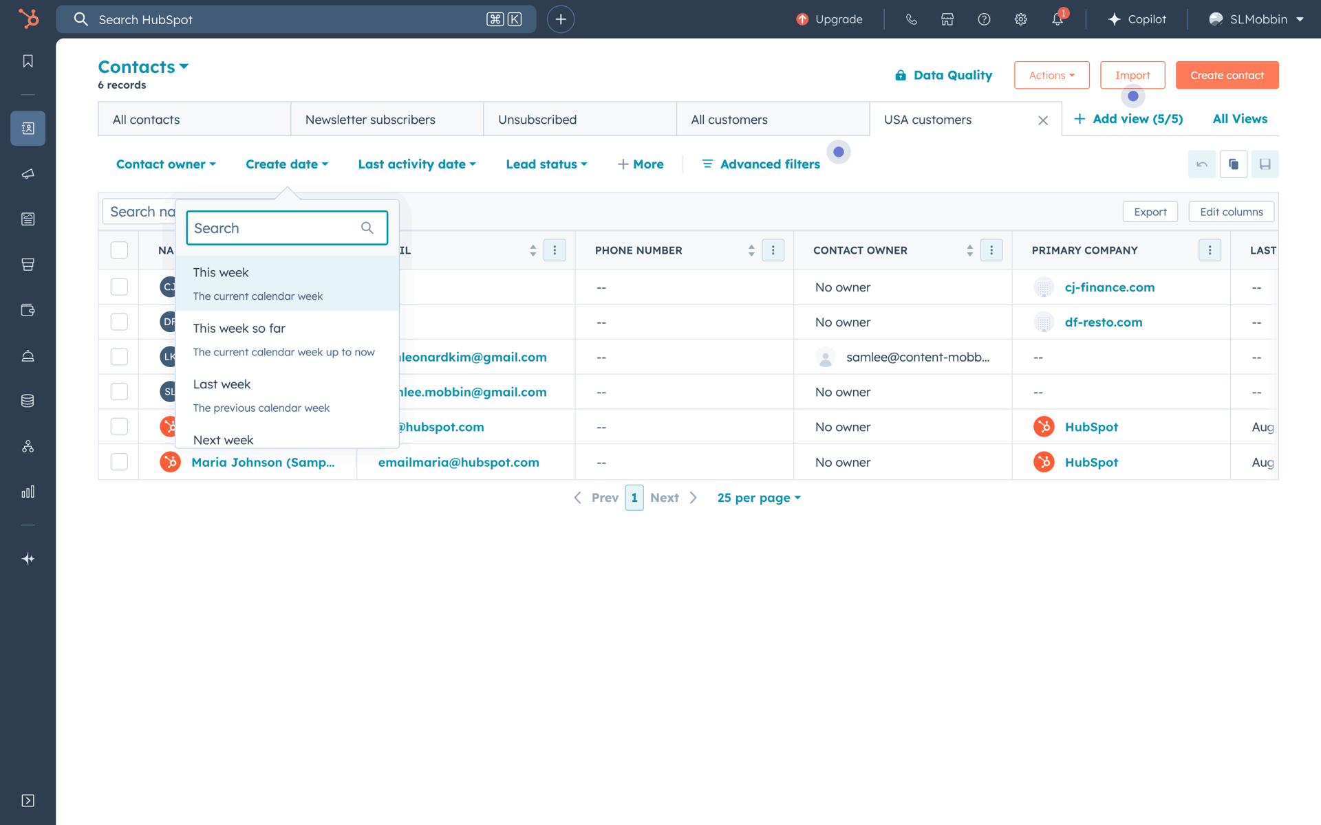 HubSpot Web Business interface screenshot 10