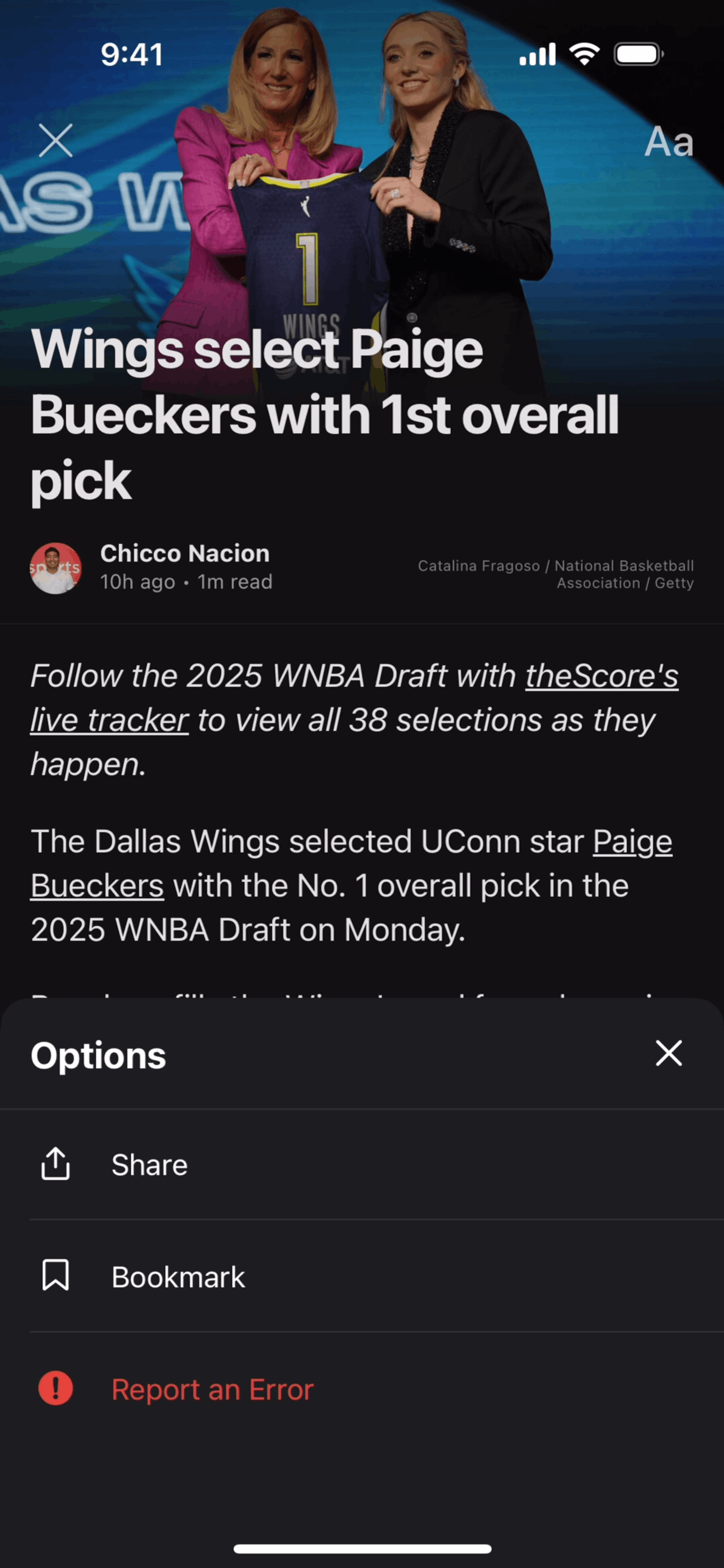 theScore iOS Sports interface screenshot 24