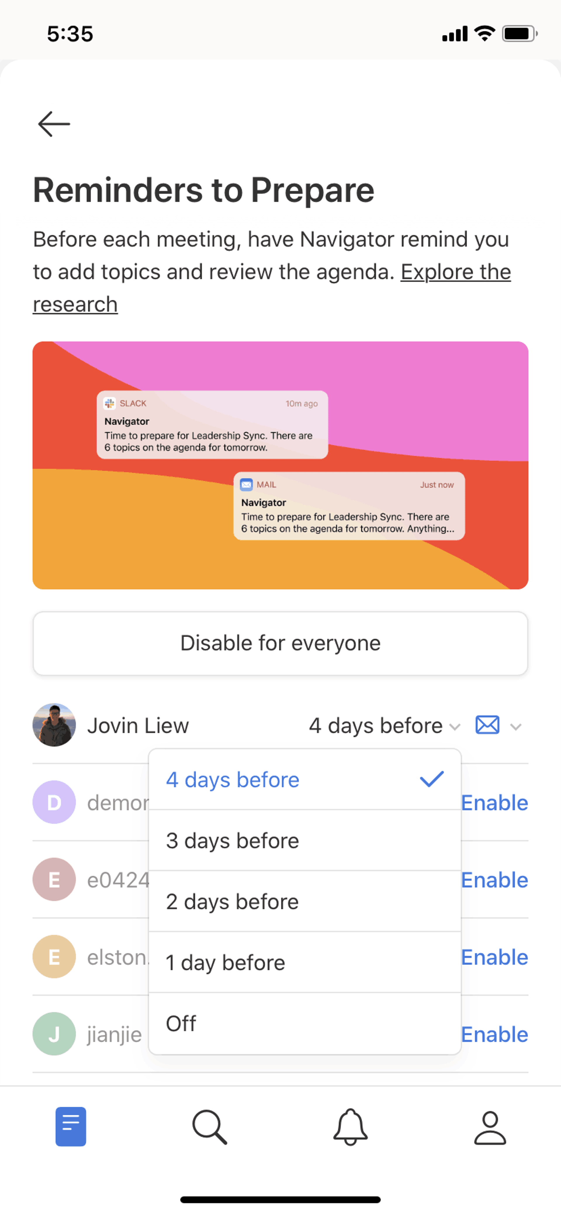 Navigator iOS Productivity interface screenshot 16