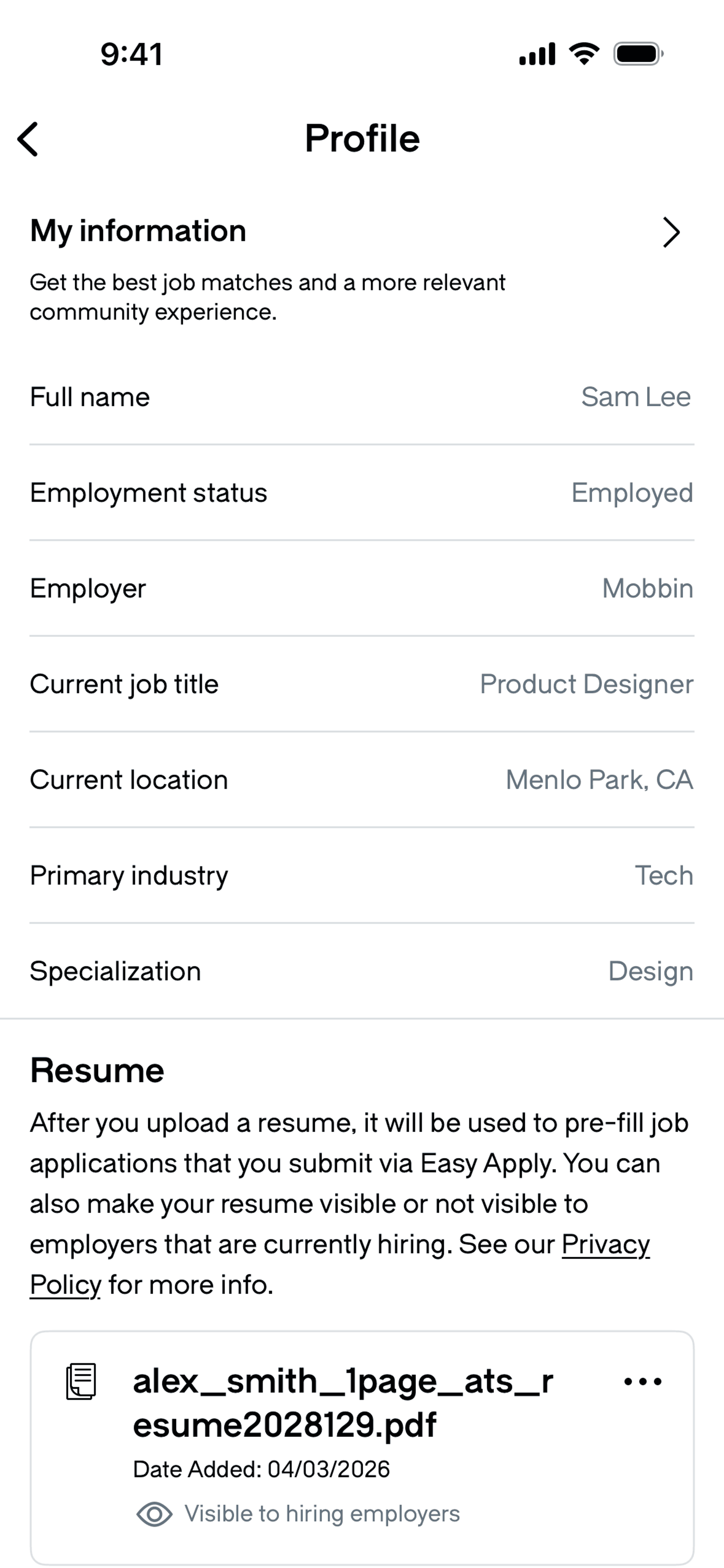 Glassdoor iOS Jobs & Recruitment interface screenshot 9