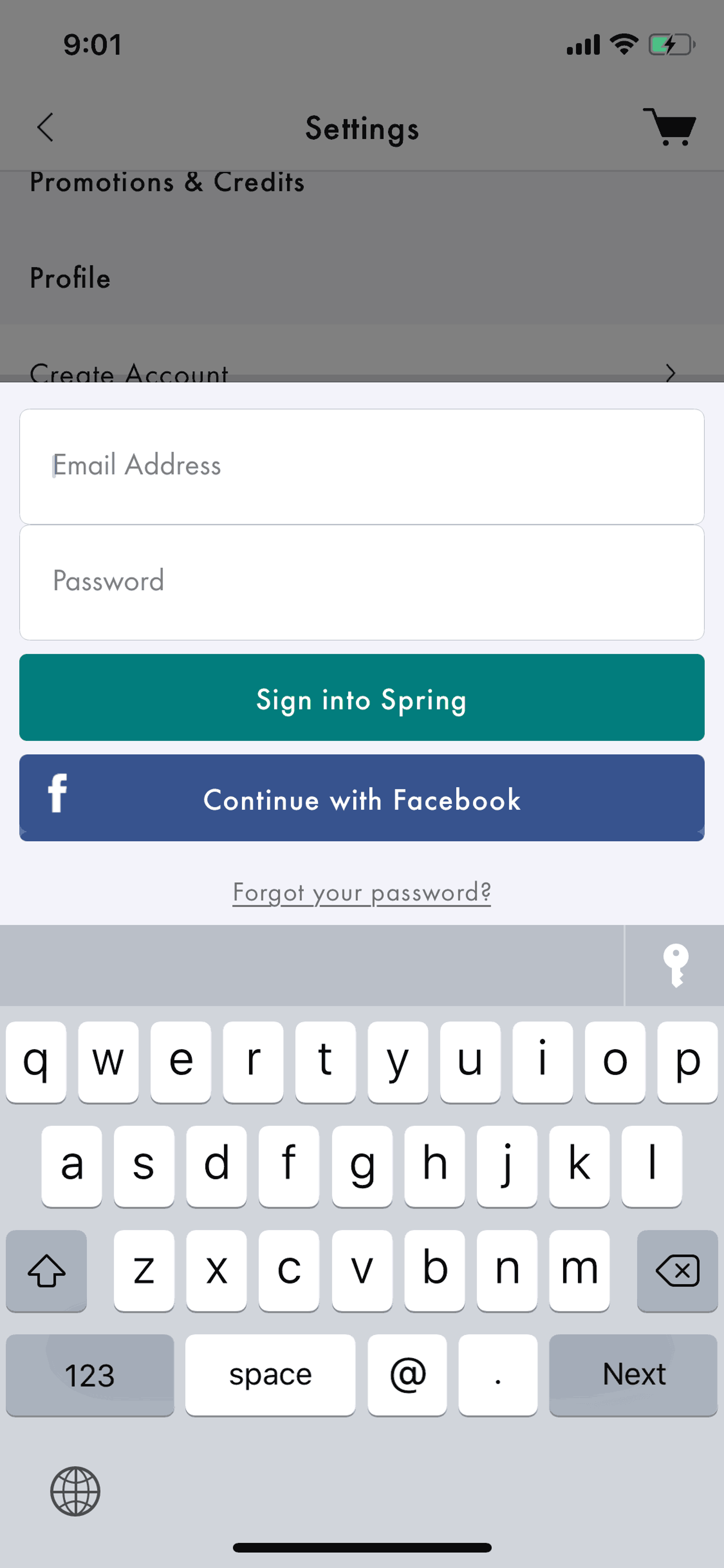 Spring iOS Shopping interface screenshot 15