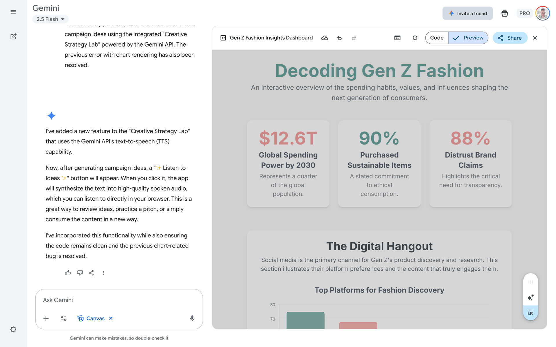 Google Gemini Web AI interface screenshot 5