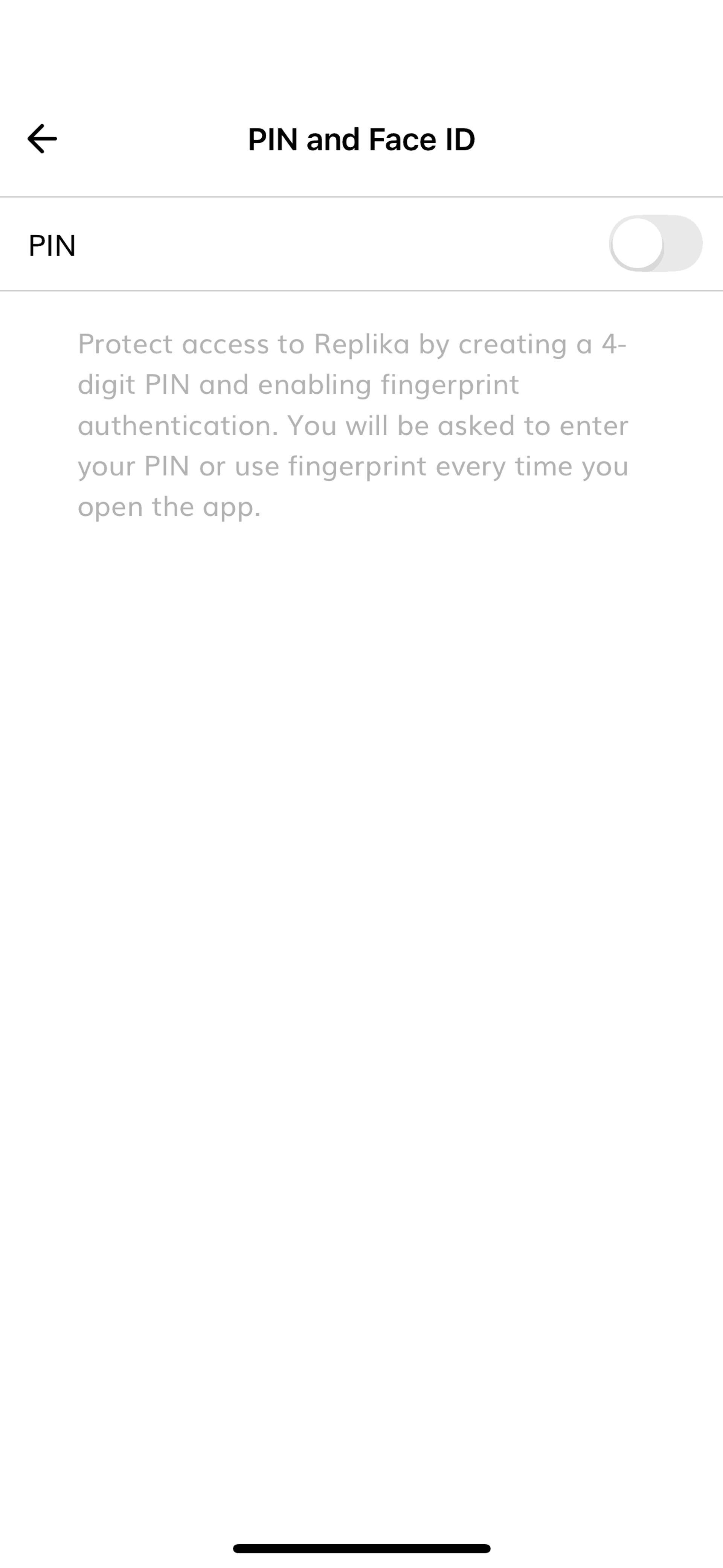 Replika iOS Health & Fitness interface screenshot 3