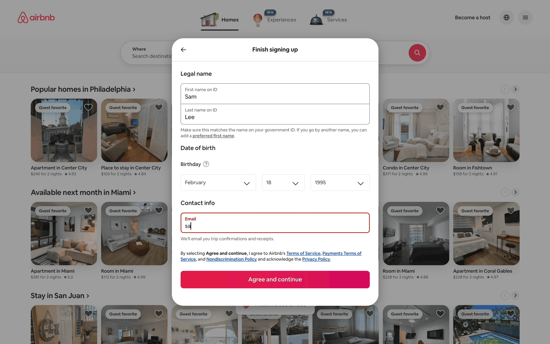 Onboarding on Airbnb (web) screen 13