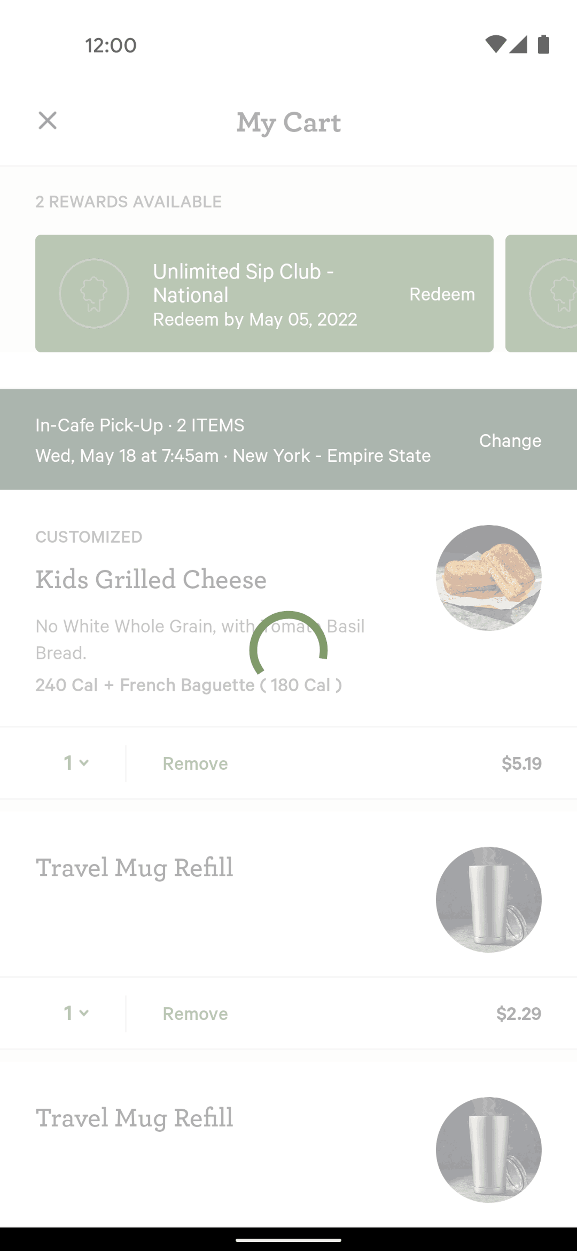 Panera Bread Android Food & Drink interface screenshot 7