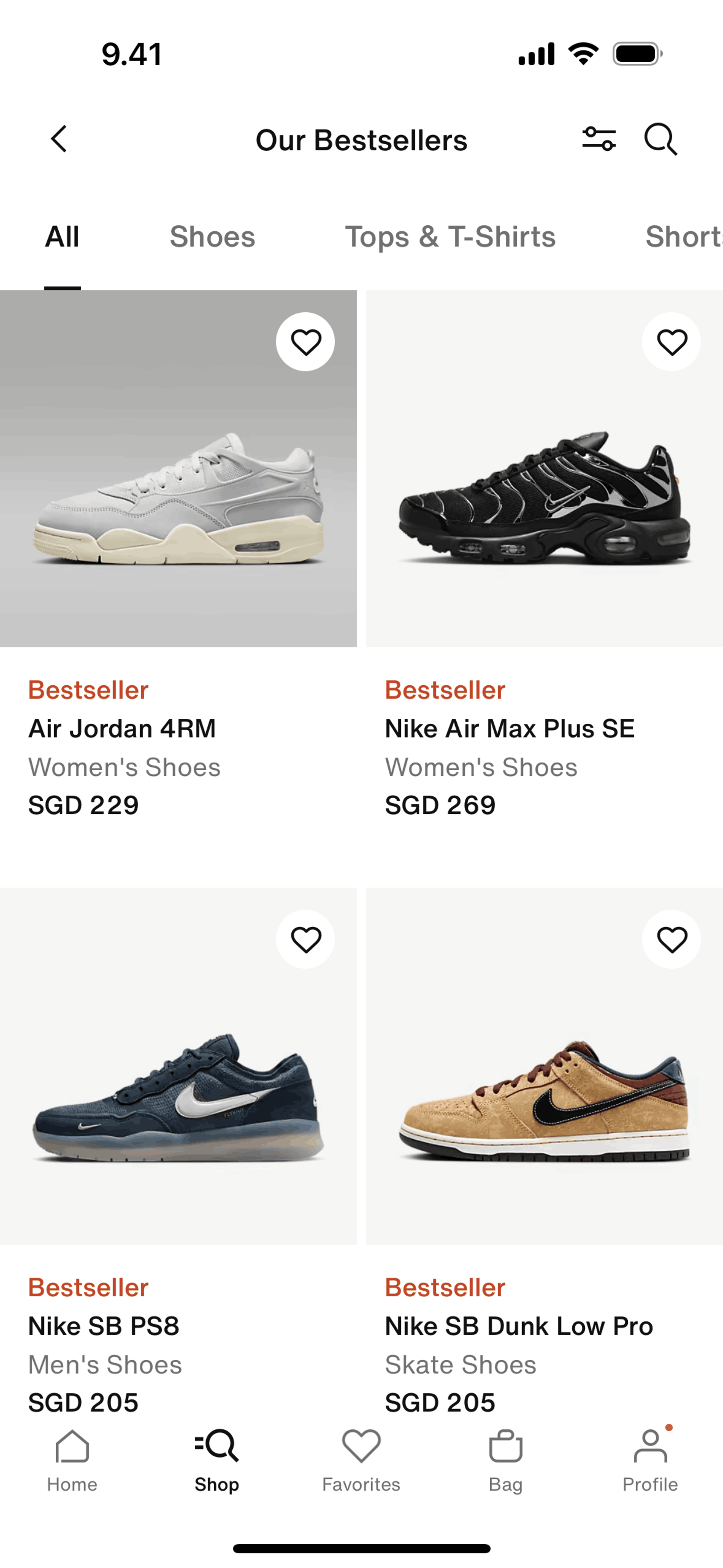 Nike iOS Shopping interface screenshot 11