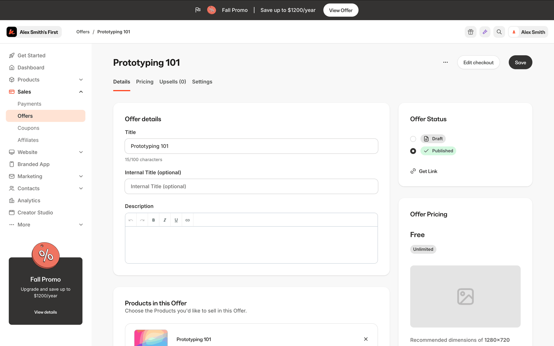 Kajabi Web Business interface screenshot 16