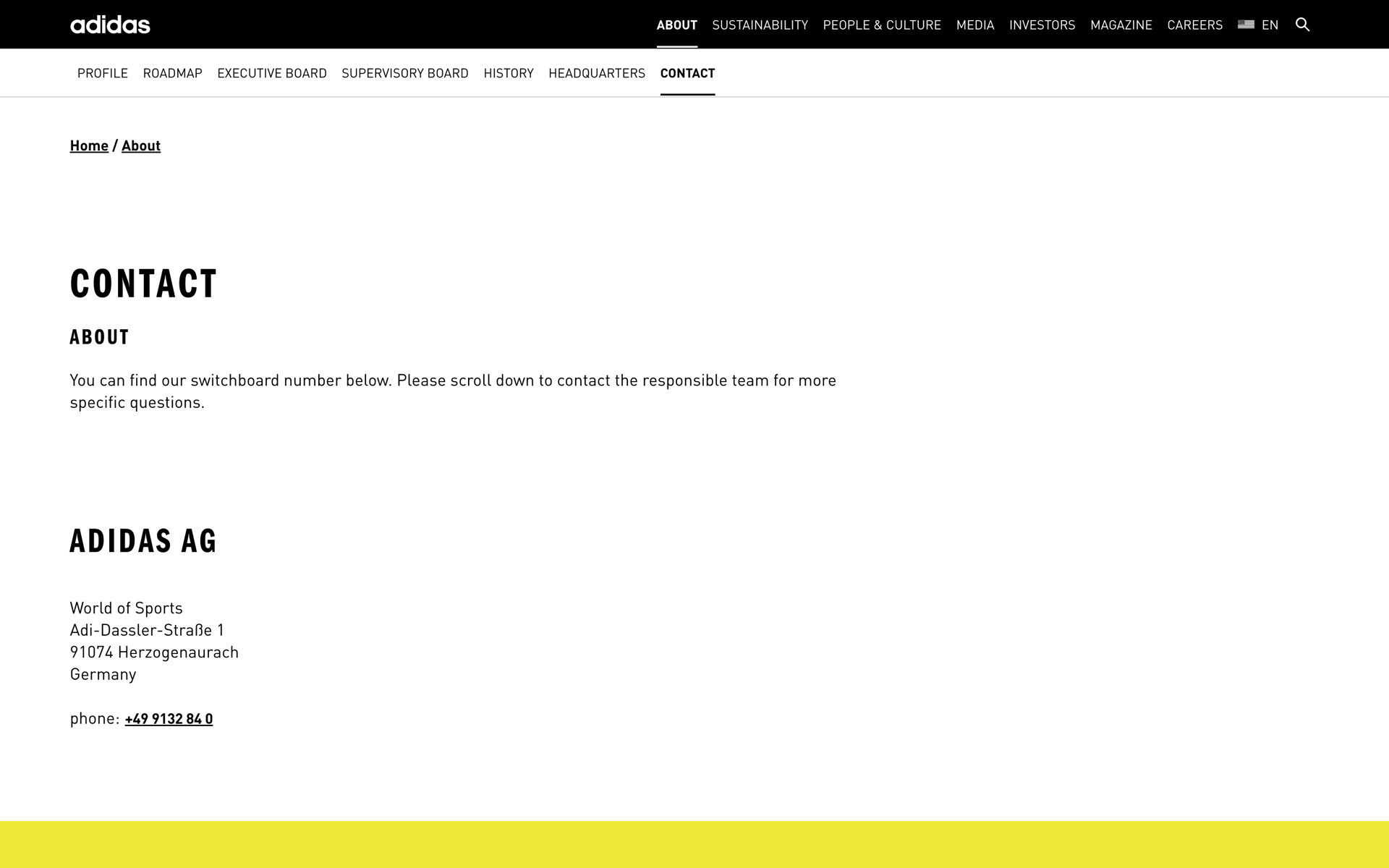 adidas Web Sports interface screenshot 20