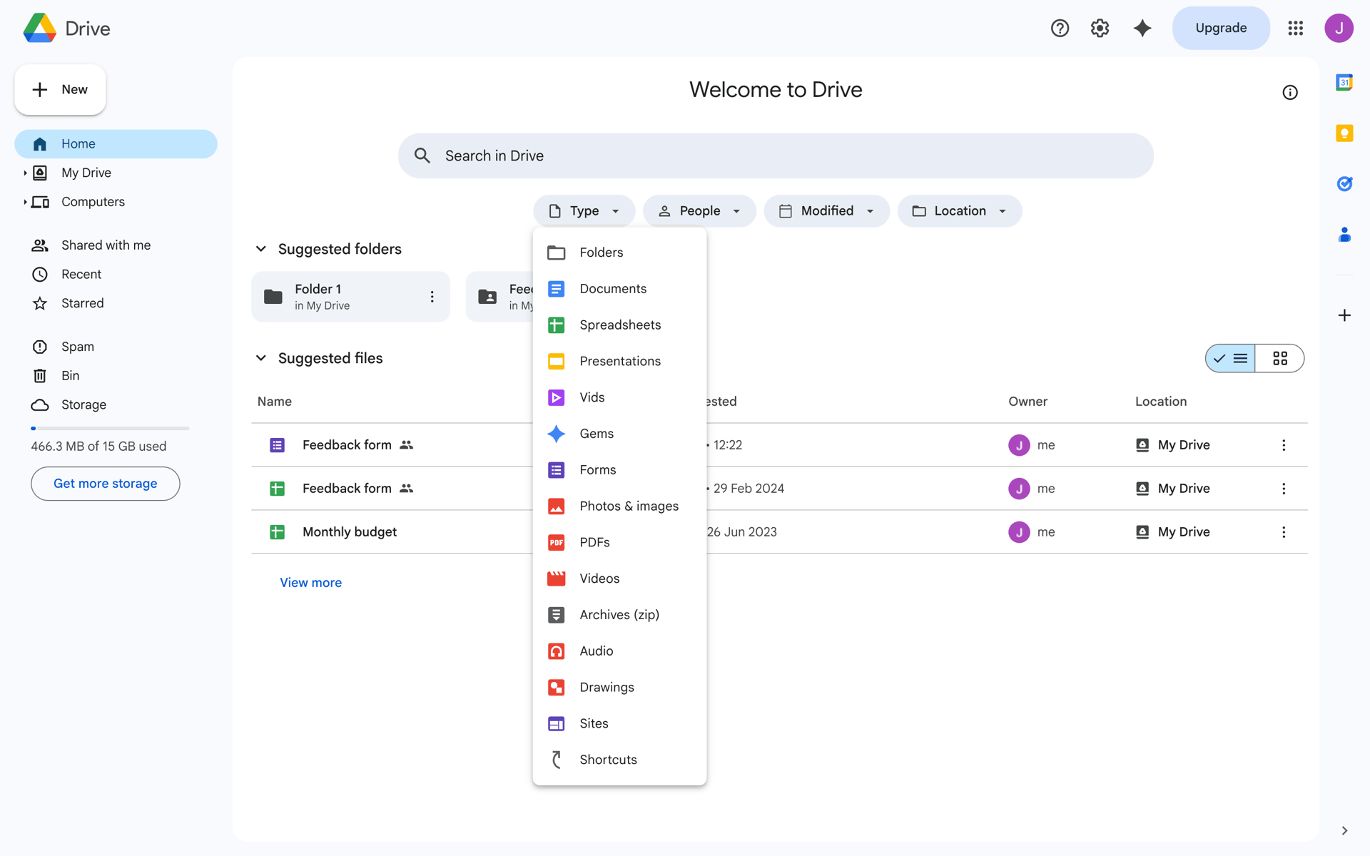Google Drive Web Productivity interface screenshot 14