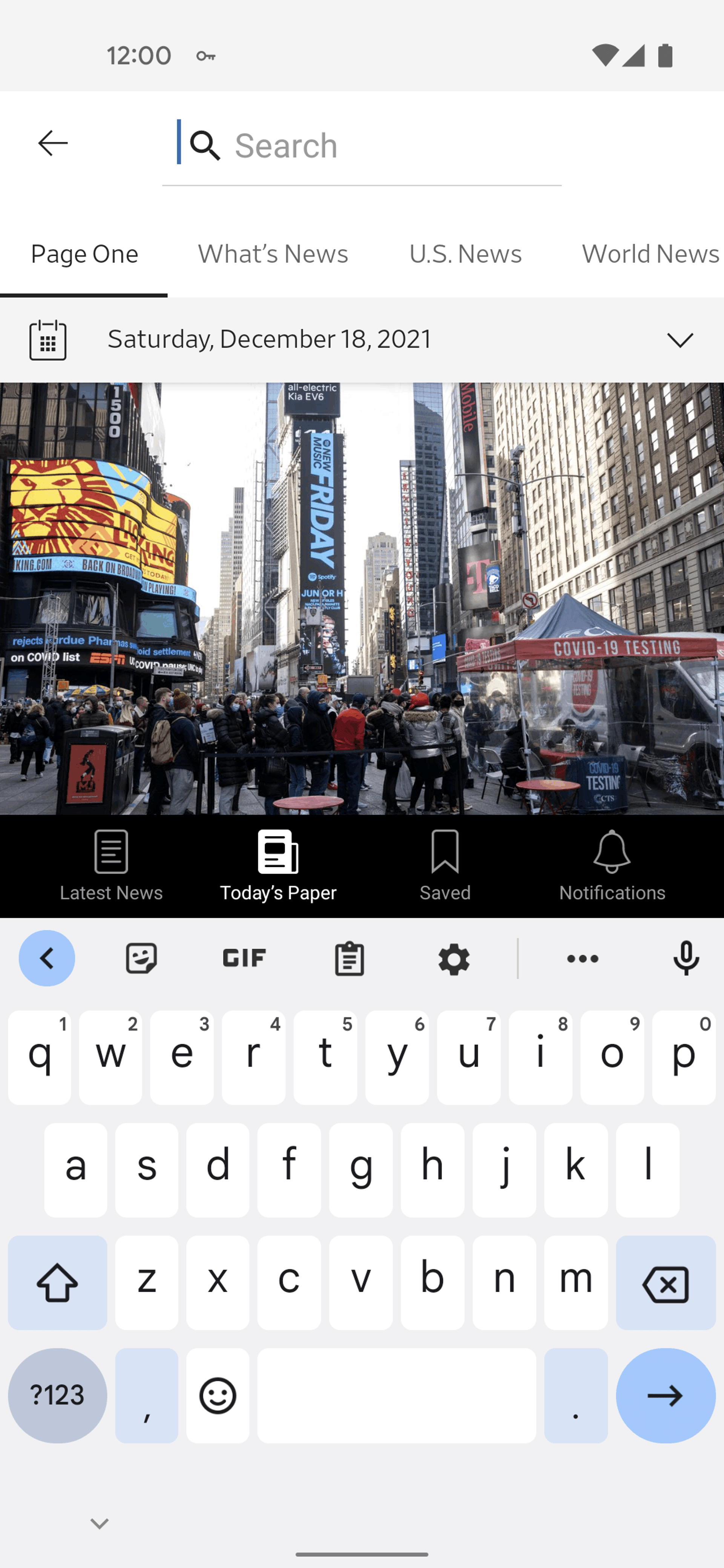 The Wall Street Journal Android News interface screenshot 22