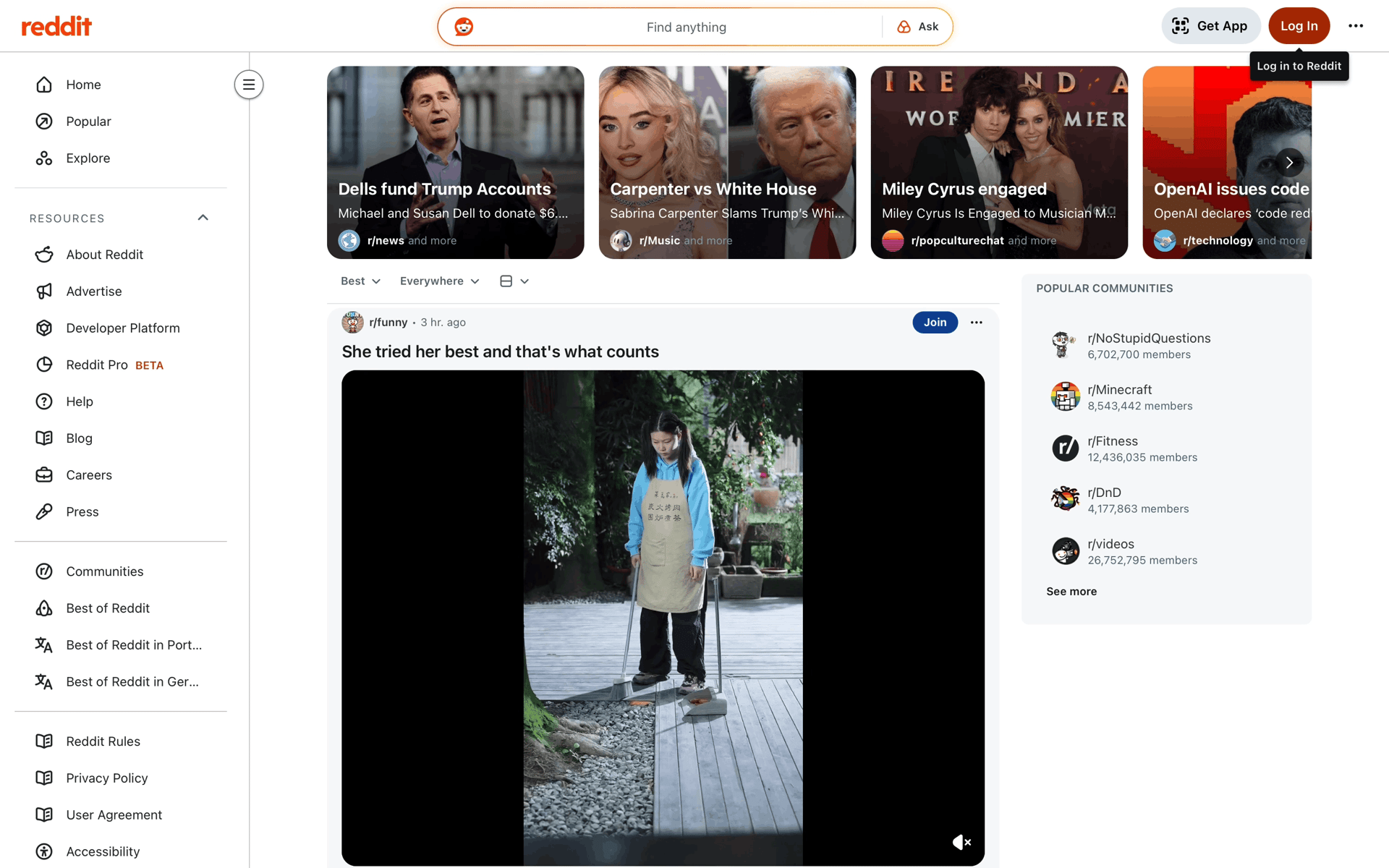 Reddit Web Social Networking interface screenshot 6