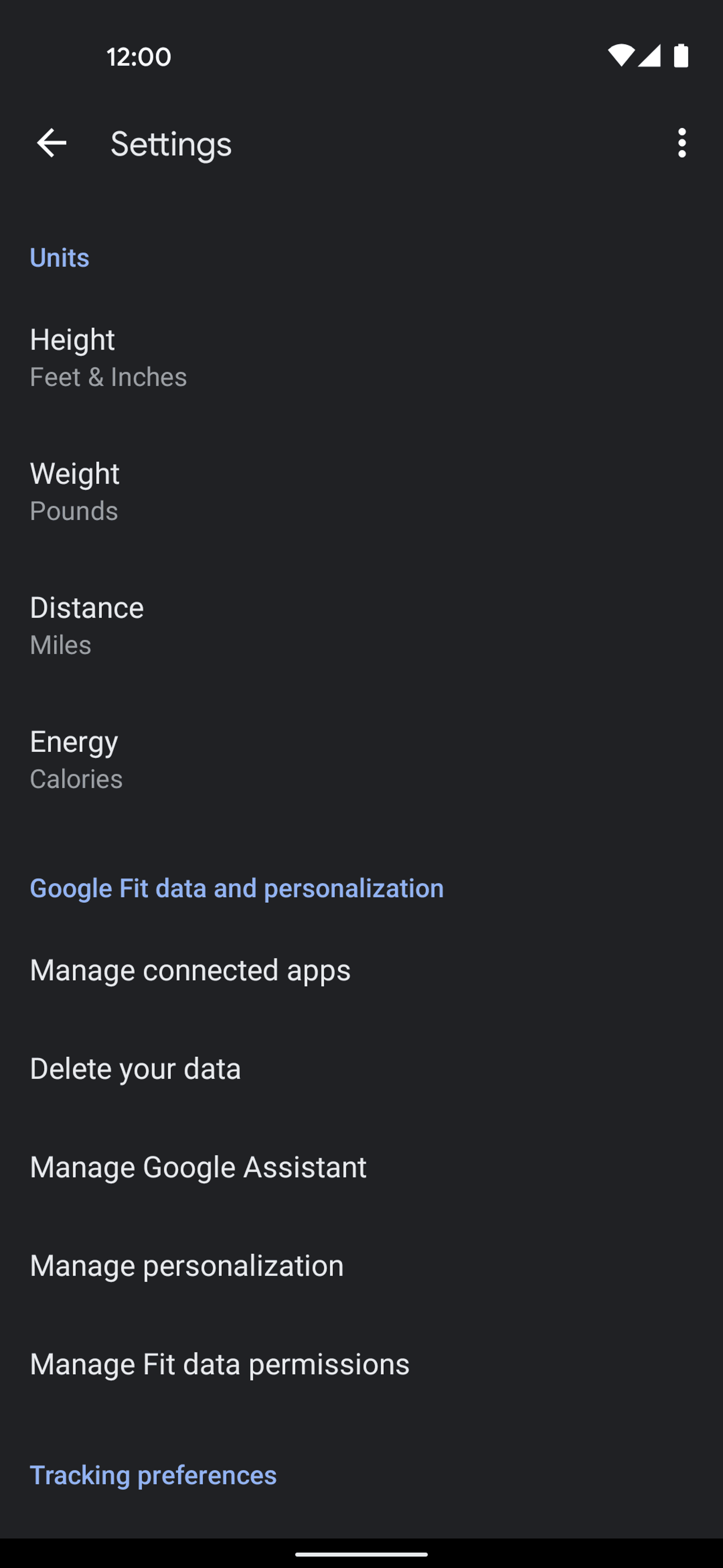 Google Fit Android Health & Fitness interface screenshot 19