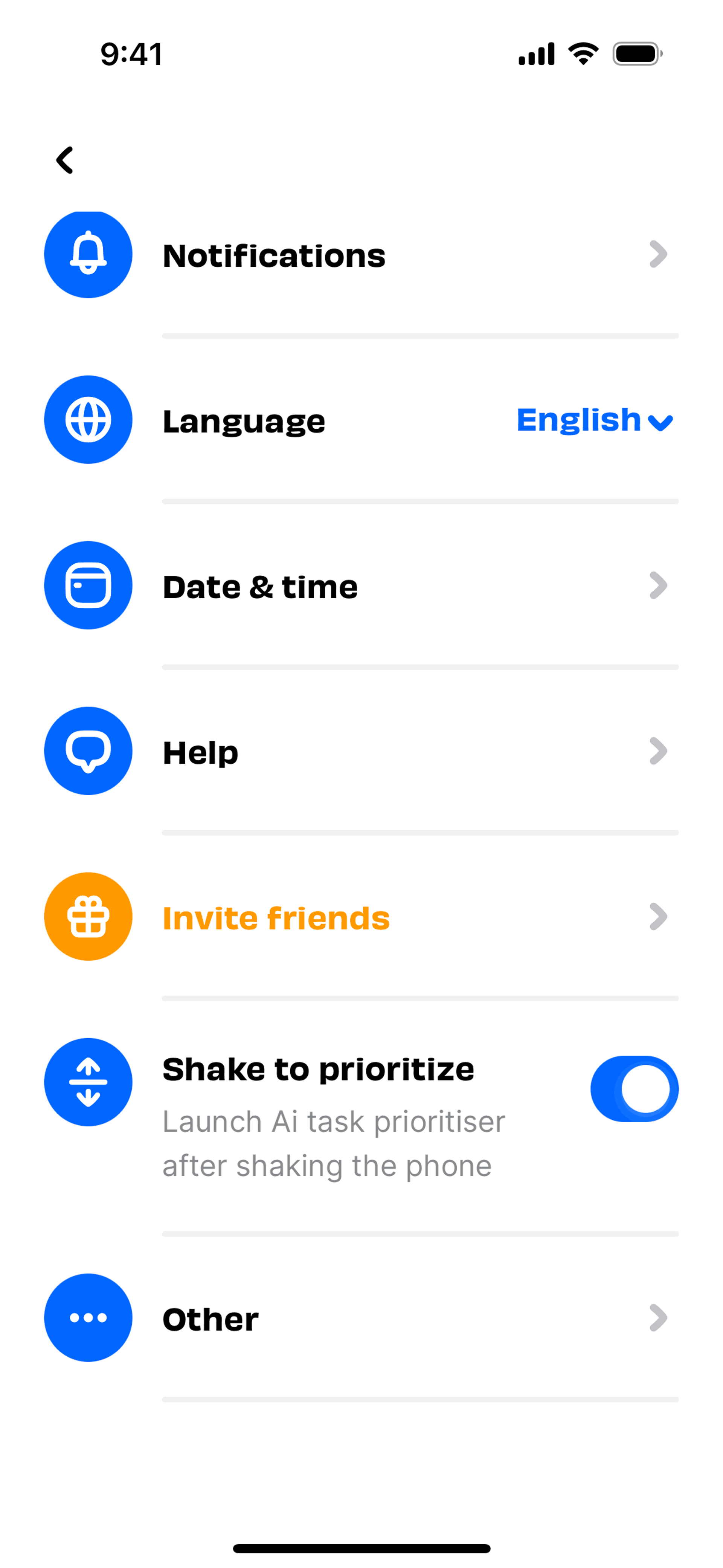 Numo iOS Productivity interface screenshot 3