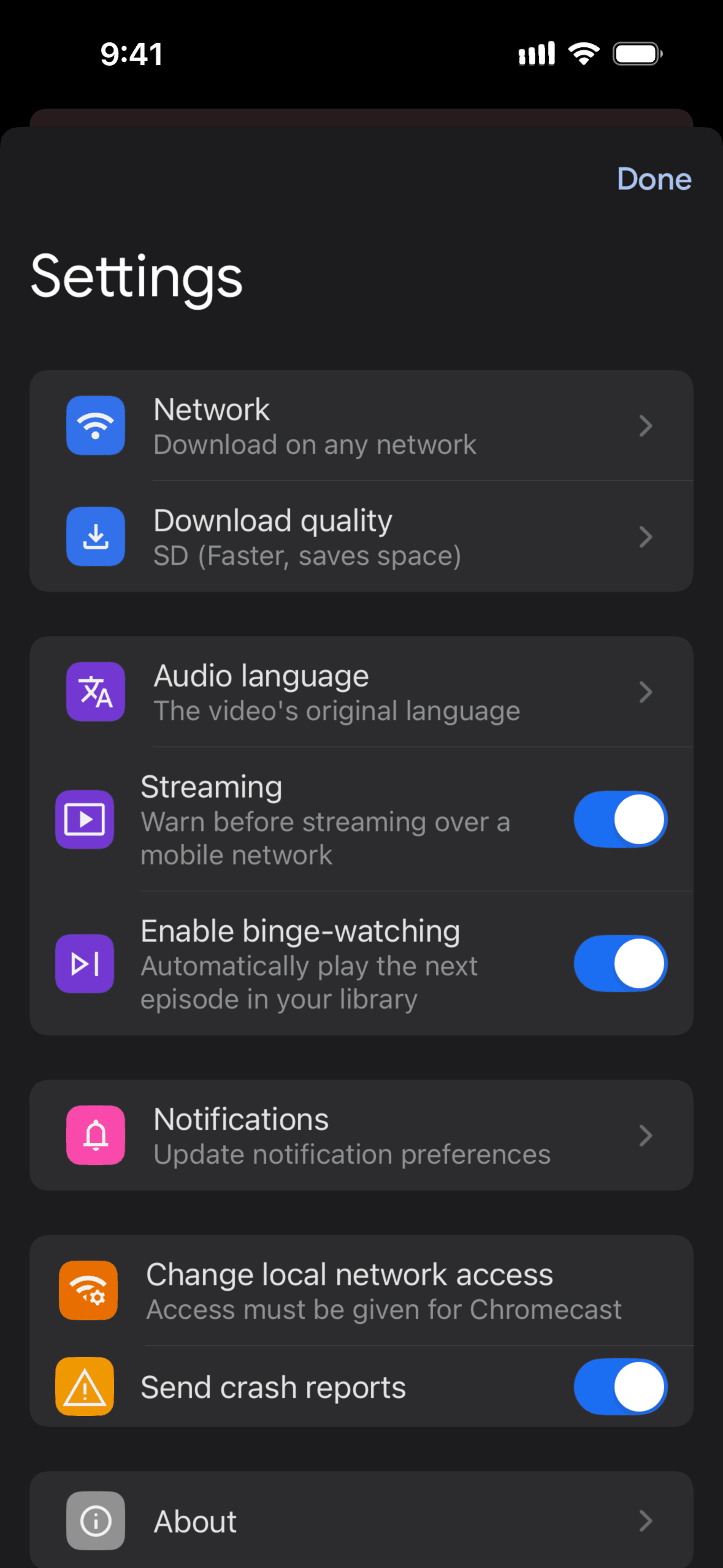 Google TV iOS Entertainment interface screenshot 19