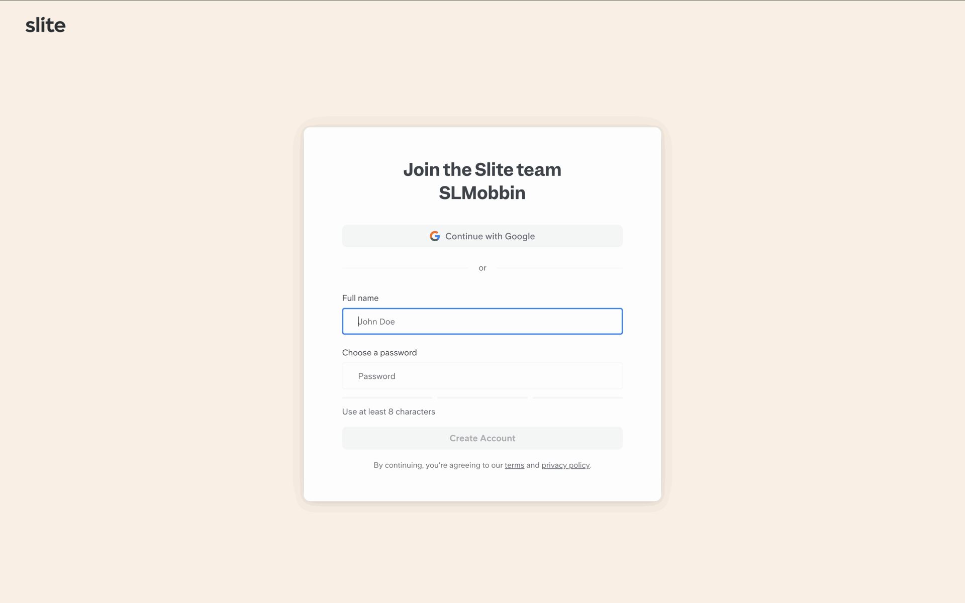 Slite Web Productivity interface screenshot 2