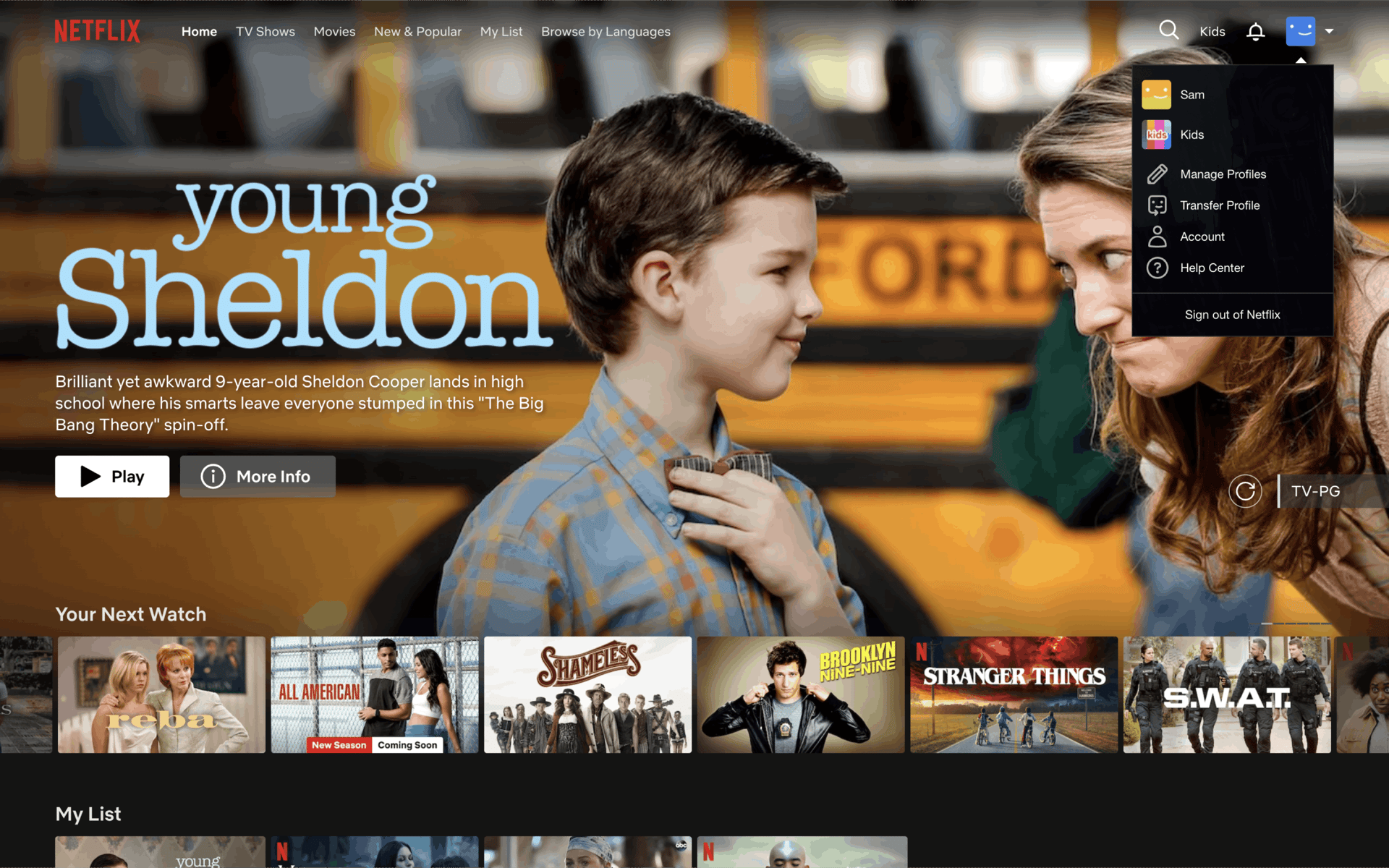 Netflix Web Entertainment interface screenshot 2
