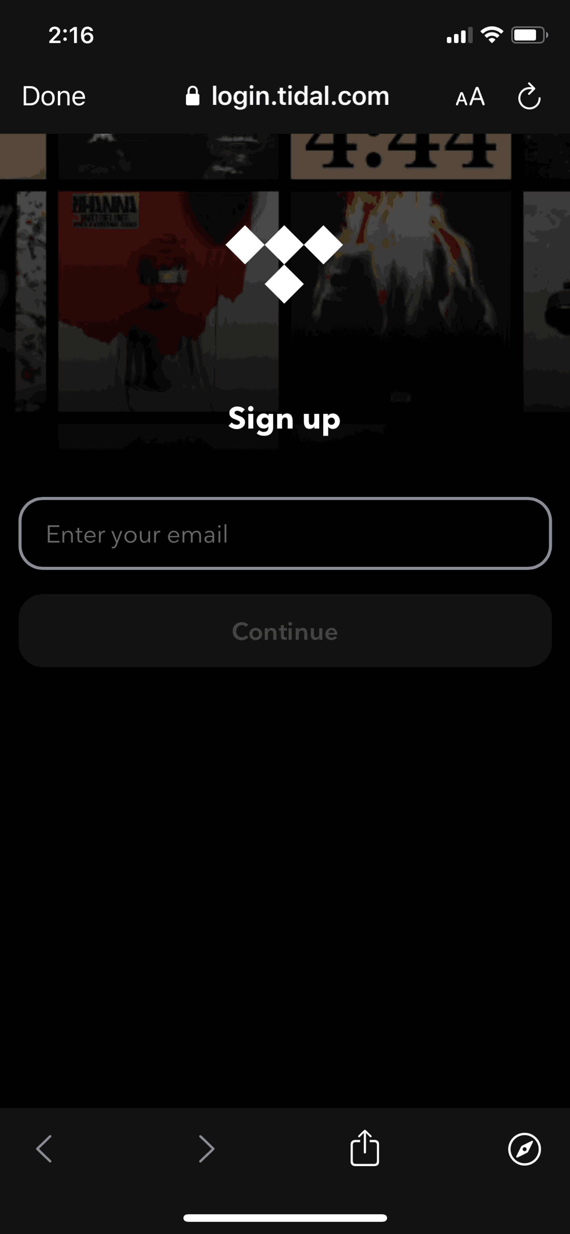 TIDAL iOS Music & Audio interface screenshot 4