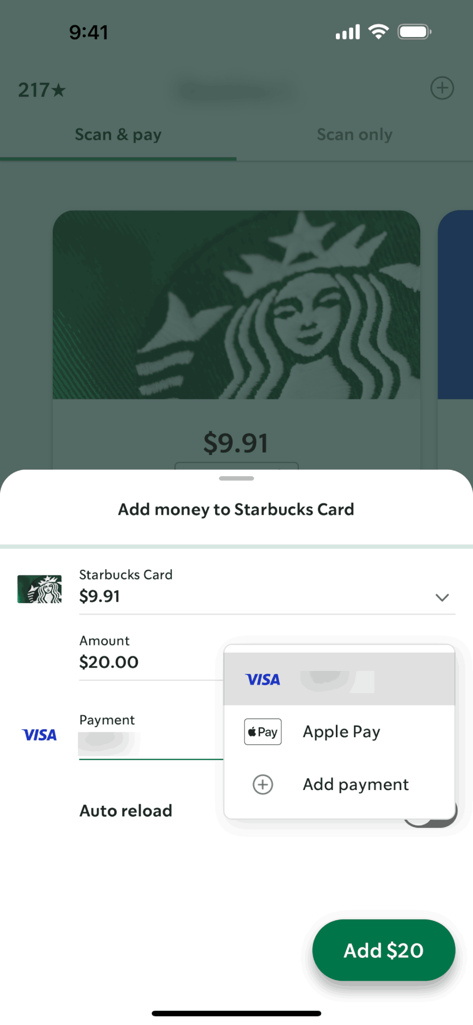 Starbucks iOS Food & Drink interface screenshot 21