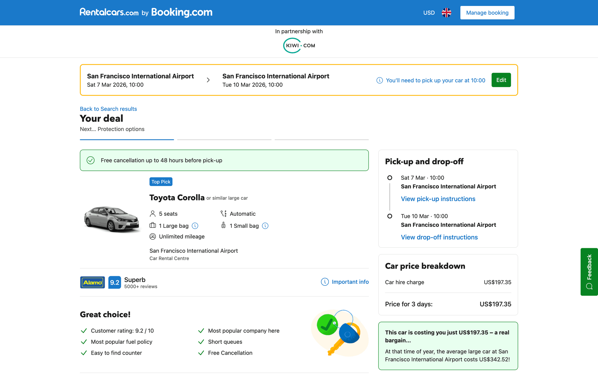 Kiwi.com Web Travel & Transportation interface screenshot 12