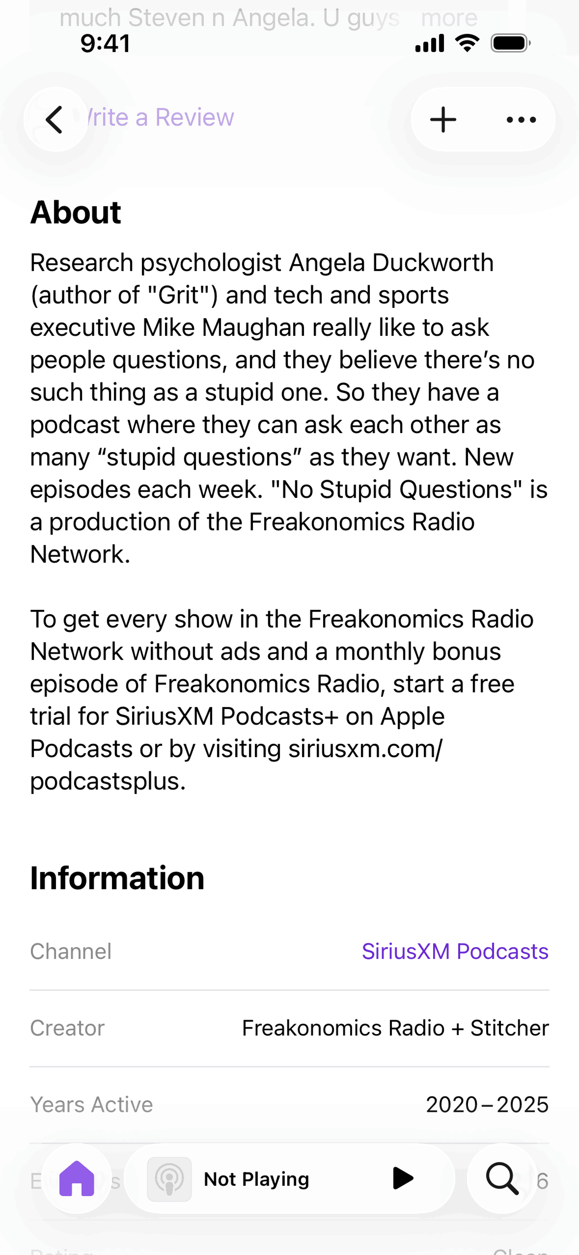 Apple Podcasts iOS Music & Audio interface screenshot 14