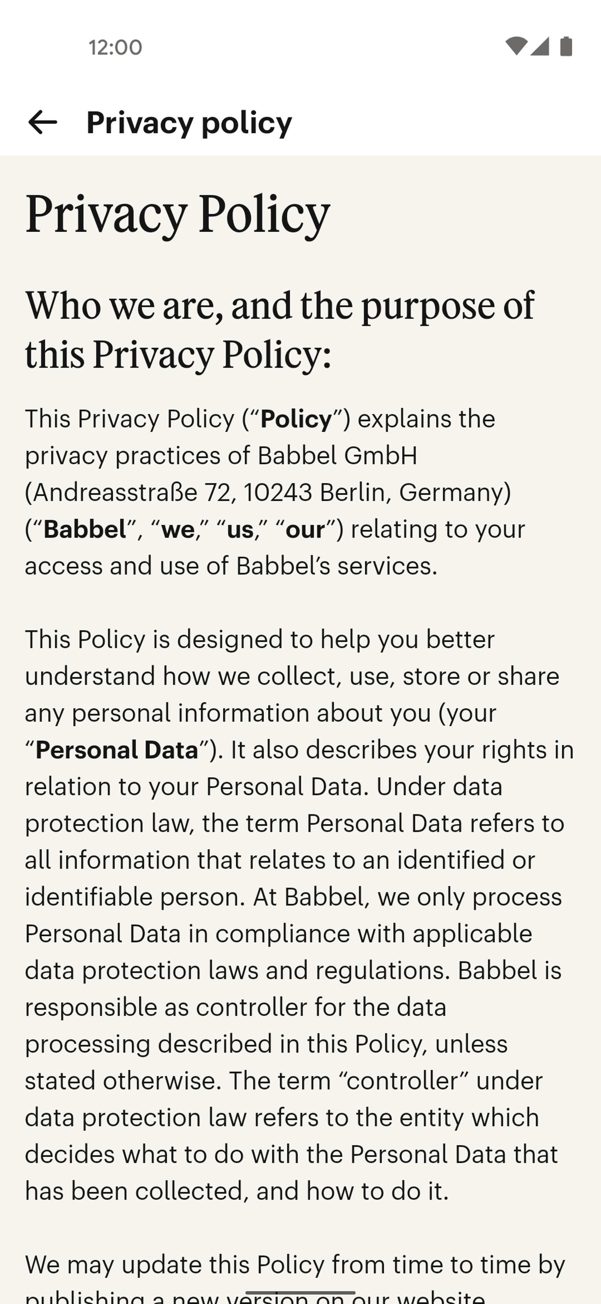 Babbel Android Education interface screenshot 24