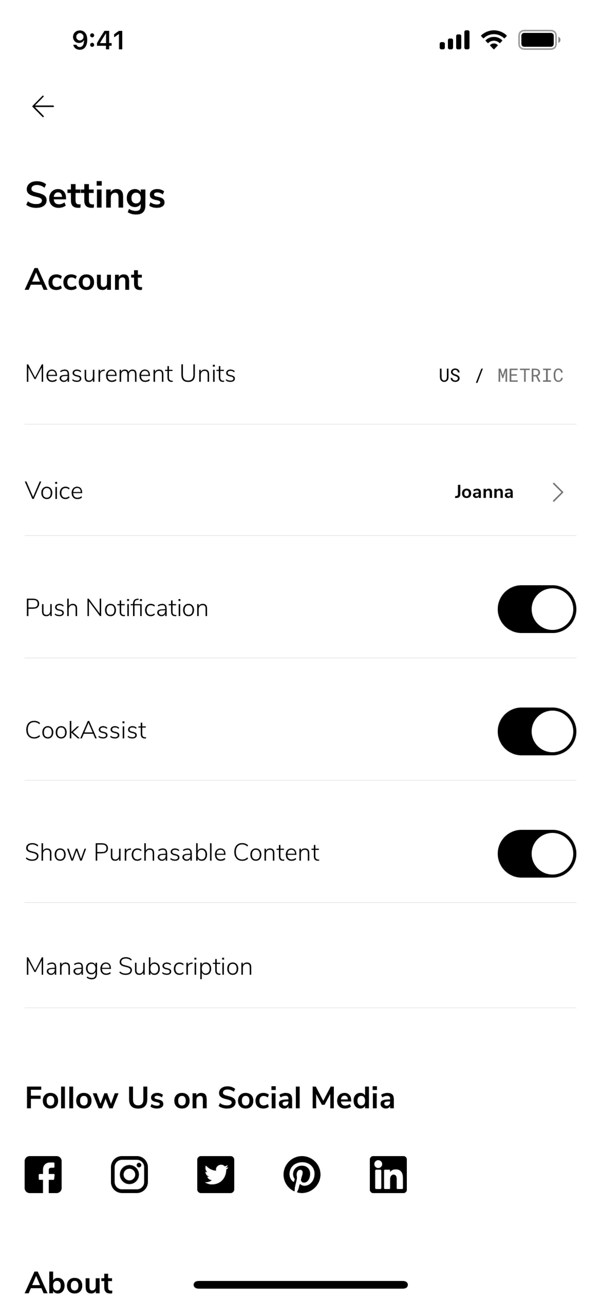 SideChef iOS Food & Drink interface screenshot 6