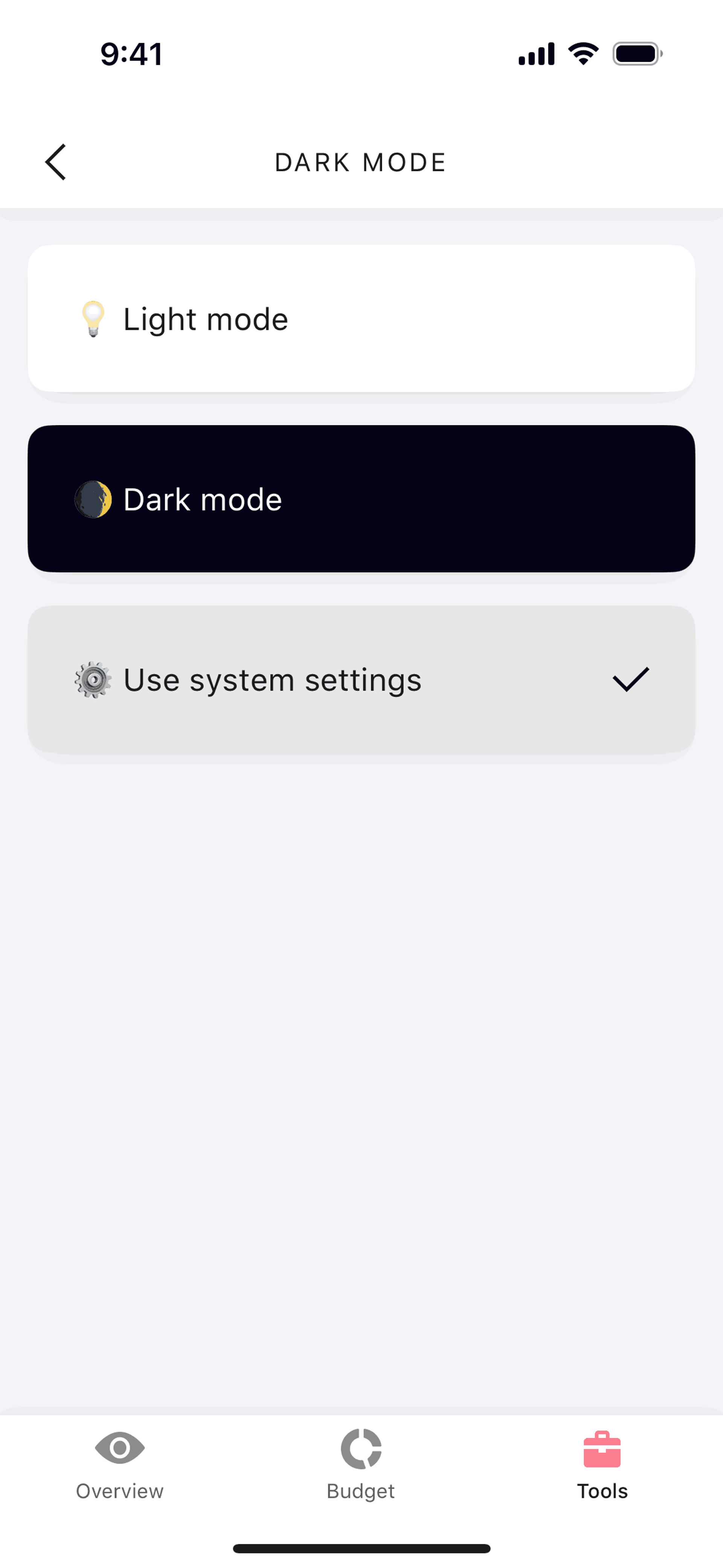 Buddy iOS Finance interface screenshot 24