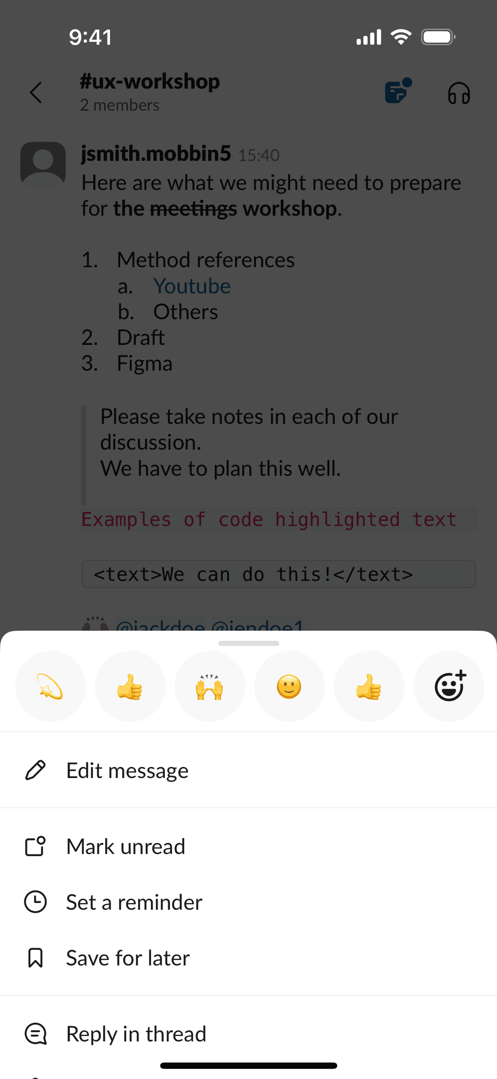 Slack iOS Business interface screenshot 23