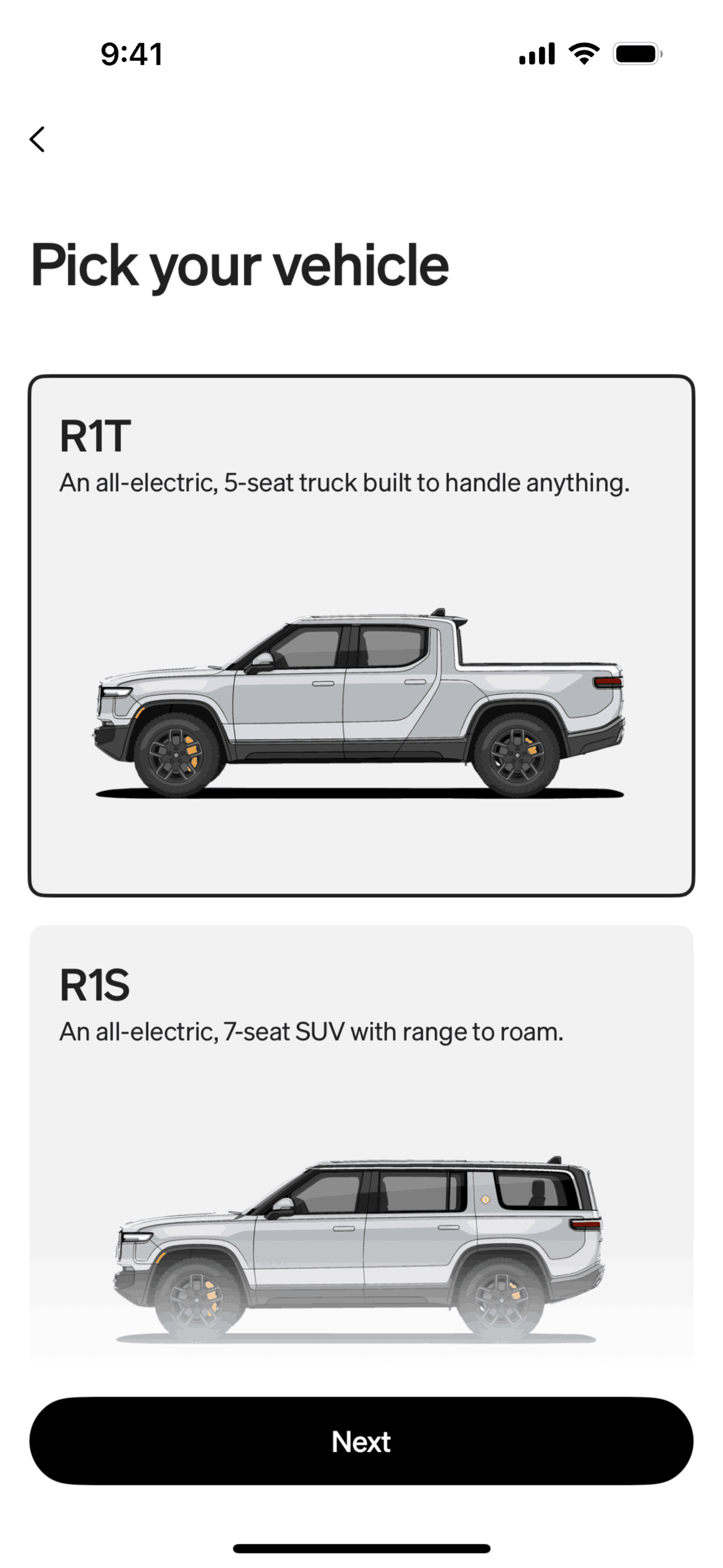 Rivian iOS Travel & Transportation interface screenshot 15
